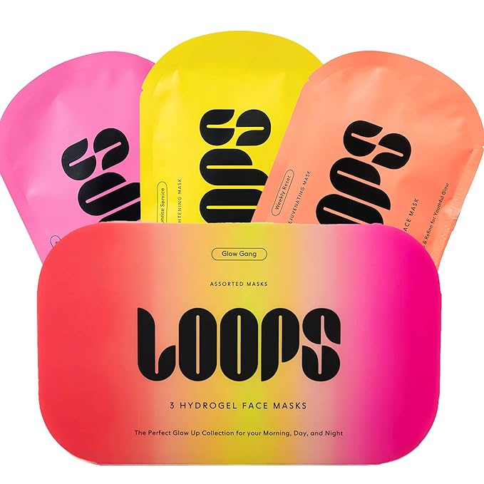 LOOPS Glow Gang Mask Set ??Weekly Reset for Rejuvenation, Double Take for Glowing Skin, Sunrise Service for Brightening ??Hydrating and Pore Refining ??Safe for Sensitive Skin