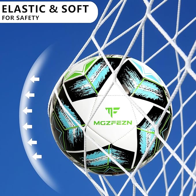 Youth Soccer Ball Size 4, Kids Outdoor Play Game Training Practice Soccer Ball for Teen Boy Girl Indoor Outdoor with 1 Pump 1 Net Bag and 1 Gift Box