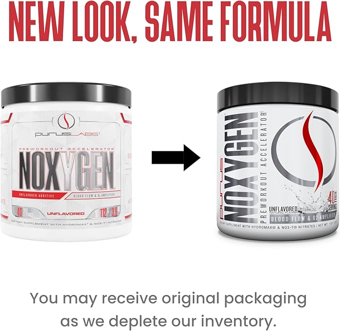 Purus Labs NOXYGEN Powder, 40 Servings (Unflavored), Pack of 2