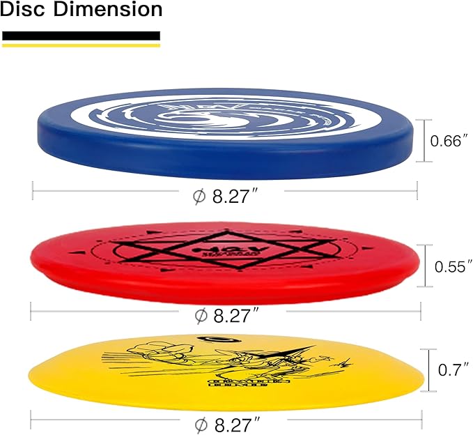 NQV Disc Golf Set with Bag,Disc Golf Beginner Set,6 Pack Flying Discs with Putters Drivers Mid Ranges+1 Disc Golf Bag for Beginners