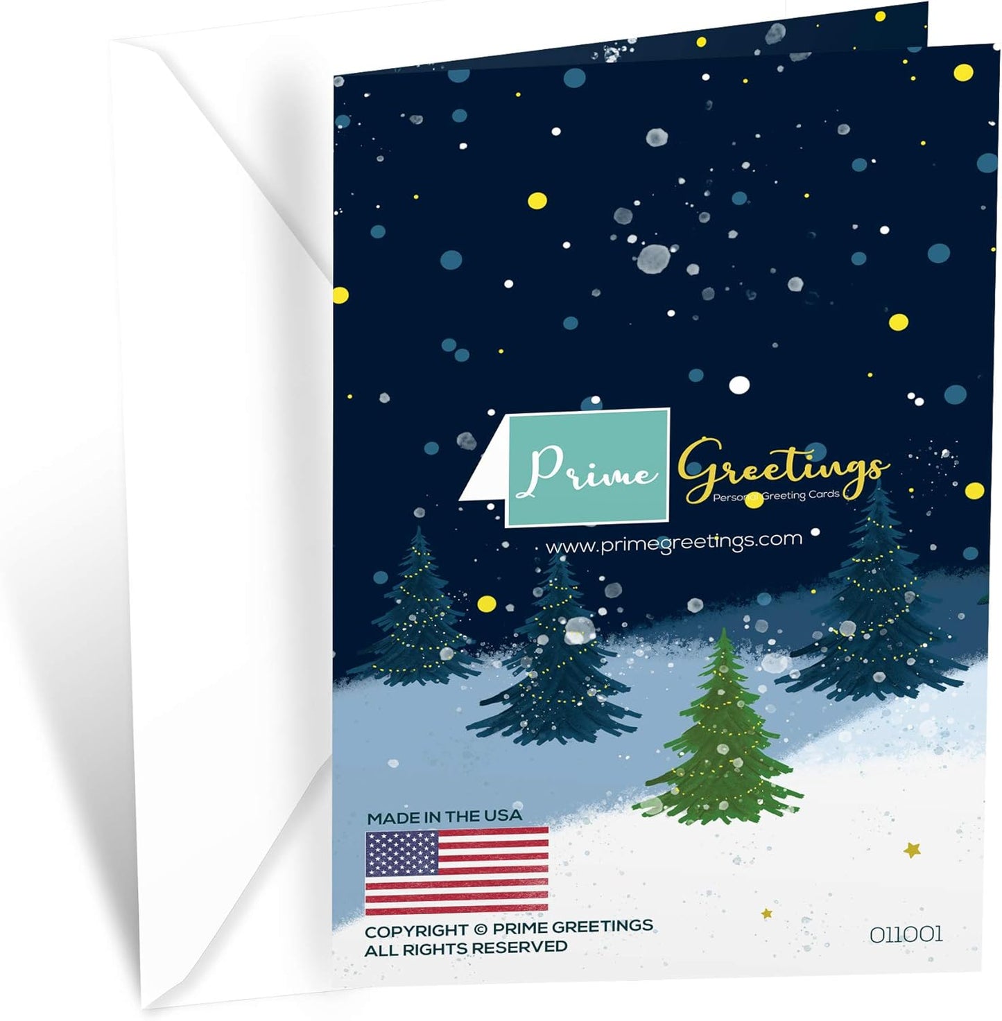 Prime Greetings Christmas Card - Eco-Friendly Design for Sister & Brother-in-Law | 5in x 7.75in, Thick Card Stock