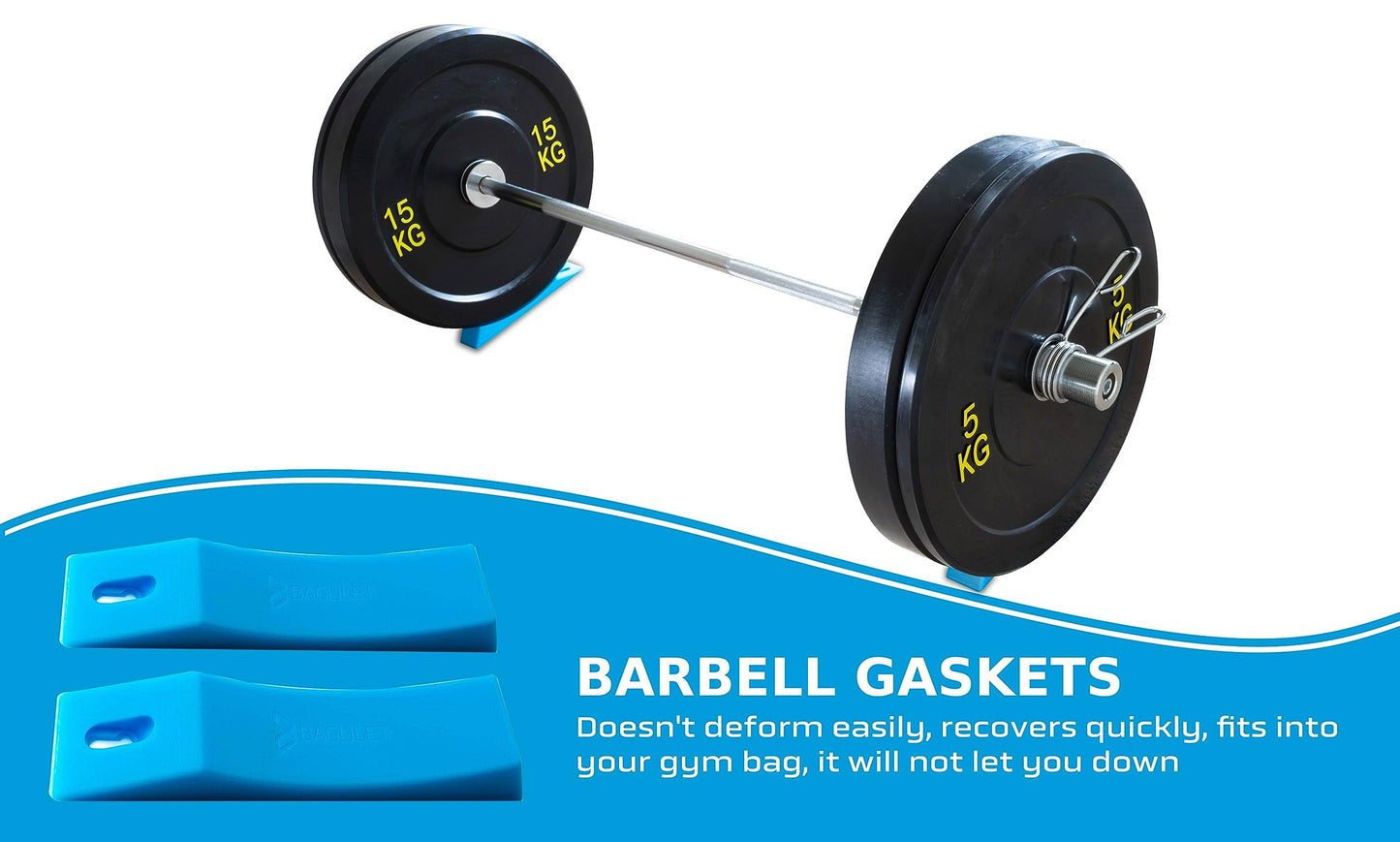 Bagulet Barbell Wedge (Pair) – Deadlift Jack Alternative – Portable Rubber Ramp for Easy Weight Plate Loading – Ideal for Deadlifts, Powerlifting, Weightlifting, Home Gyms – Includes Cooling Towel