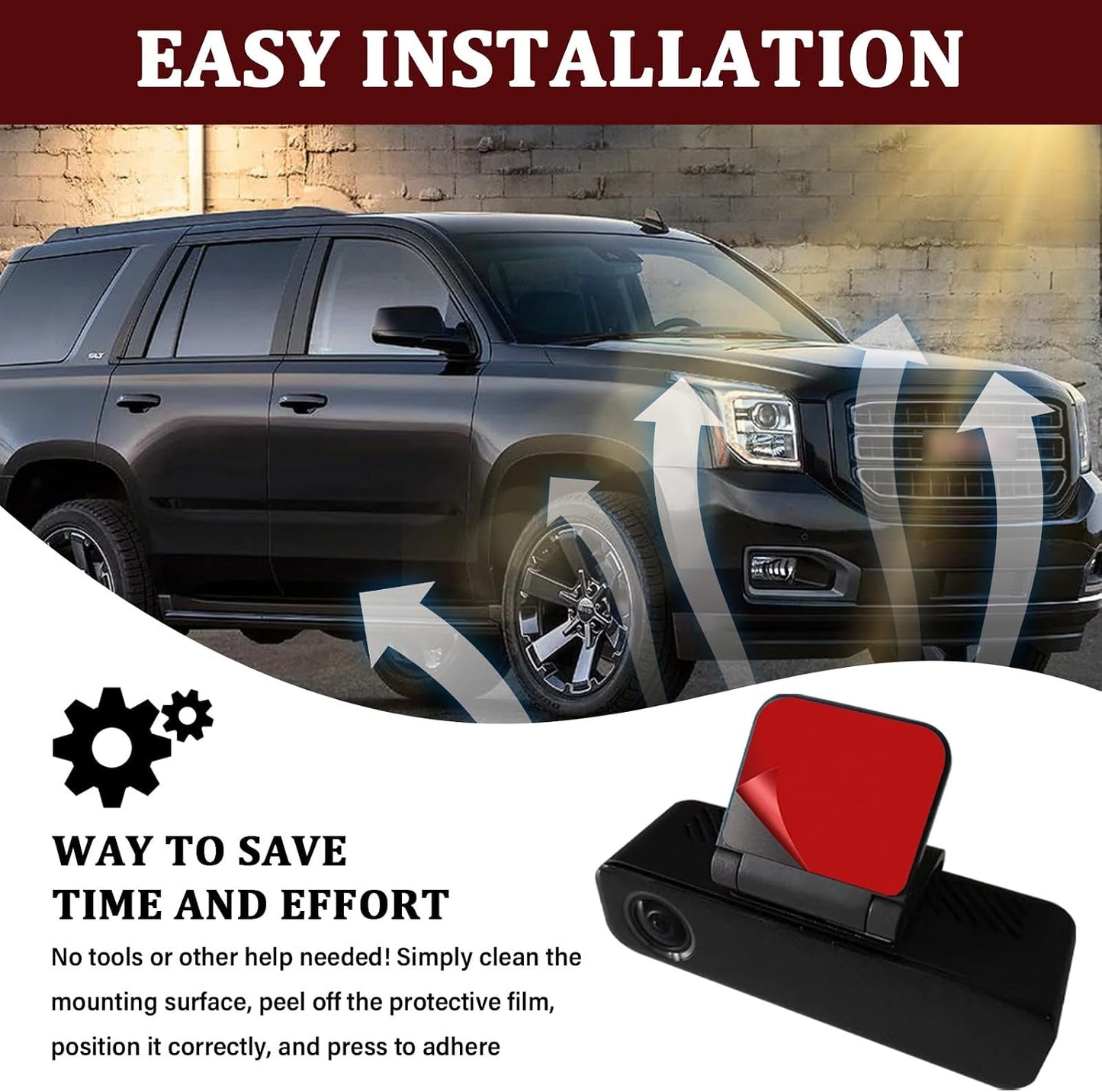 YGDMD 6PCS Dash Cam Adhesive Pads,Heat Resistant Dash Cam Sticky Pads with Strong Adhesive Force,Cuttable Sticky Pad