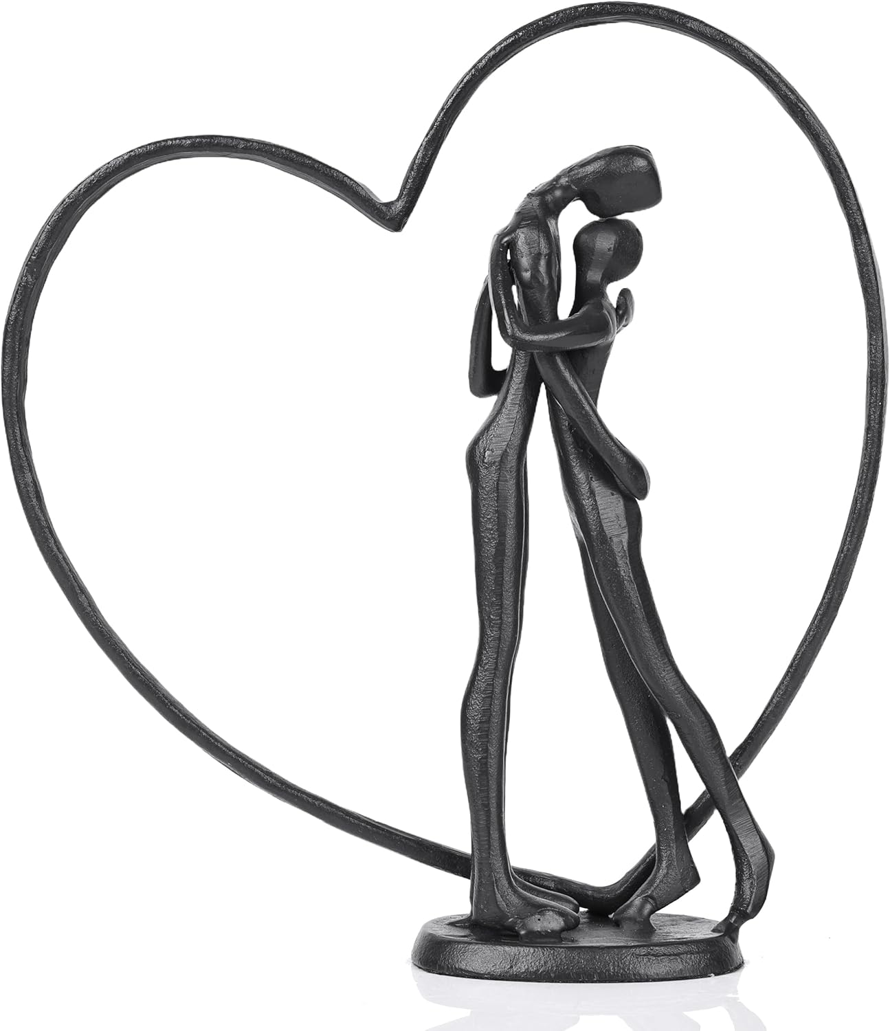 Suruim Anniversary Iron Sculpture - Romantic Heart Statue Gift for Couples | Perfect Valentine's Day Present
