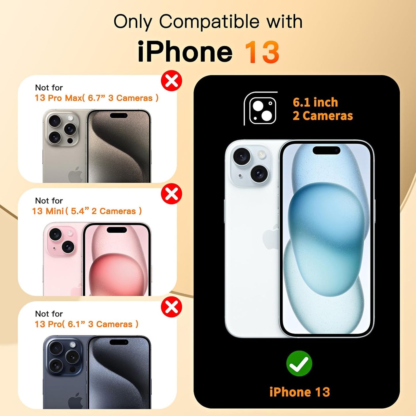 COOLQO 13 6.1'' 360 for iPhone Case Upgraded Spin Magnetic Stand [Compatible with Magsafe][Military Protection] Plating
