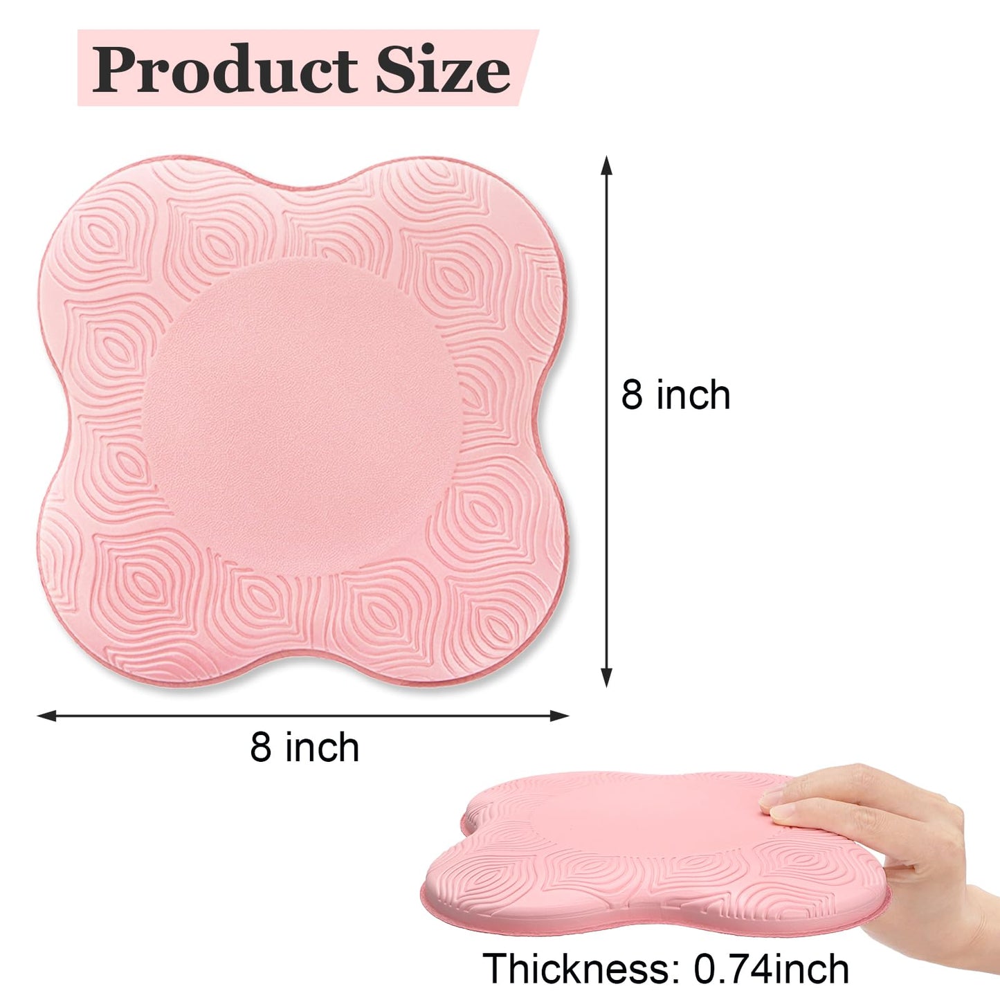 Faswin 6 Pack Yoga Knee Pads, Pilates Knee Pad Cushion Extra Thick Foam for Knees Elbows Wrists Hands Head, Support Foam Pads for Women and Men