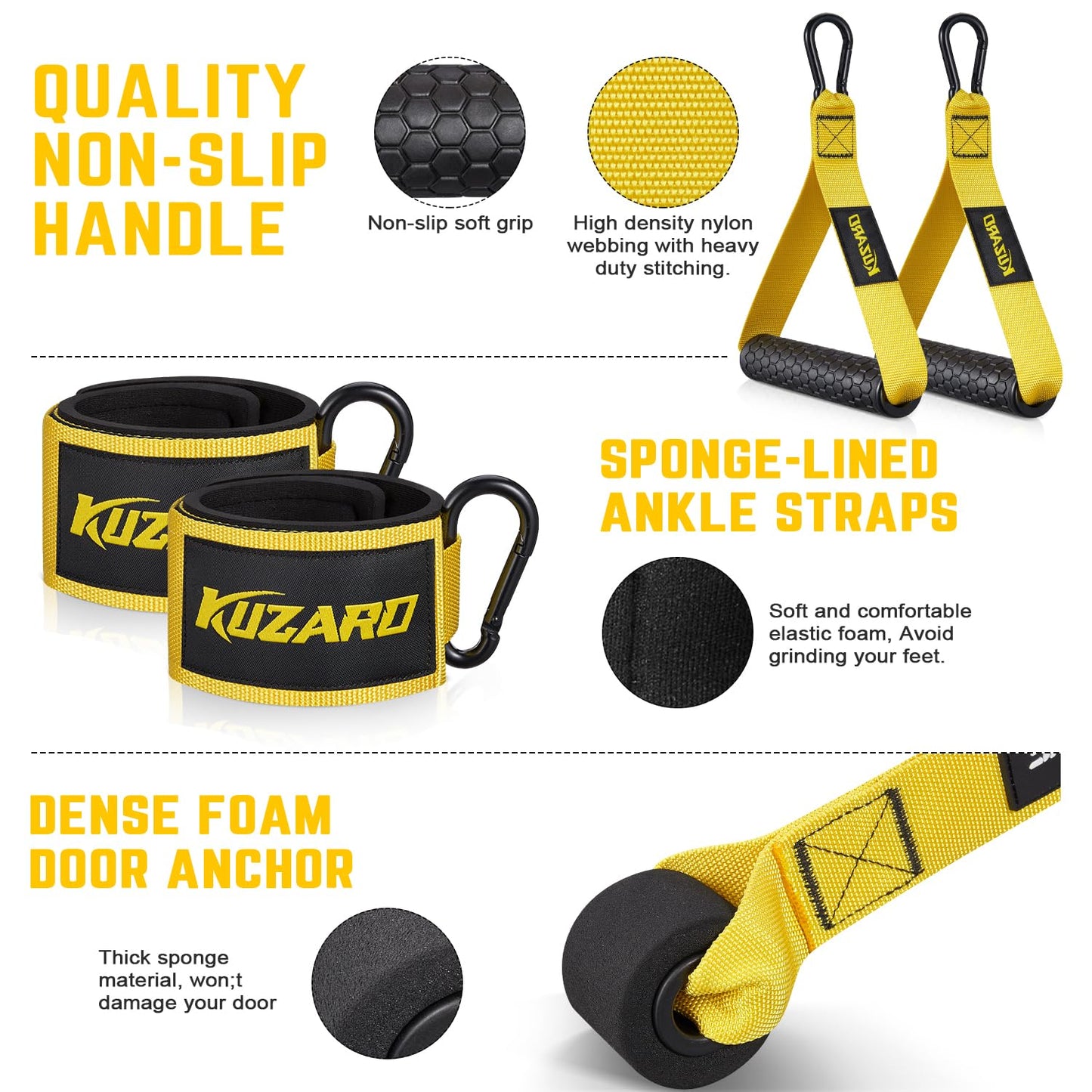 KUZARO Heavy Resistance Bands for Working Out, 300lbs/360lbs Heavy Exercise Bands with Handles, Resistance Bands for Men, Weight Bands Set for Muscle Training, Strength, Yoga, Home Workout Equipment