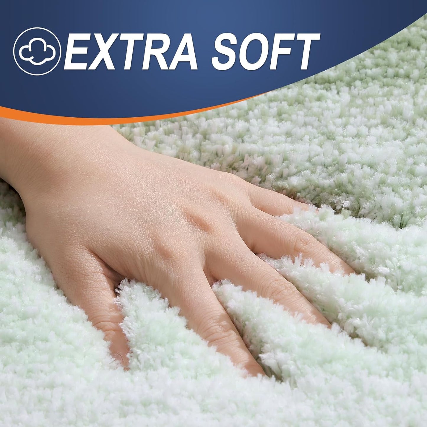 OLANLY Bathroom Runner Rug - Extra Soft Microfiber Mat, Quick Dry & Washable | 70x24, Sage Green