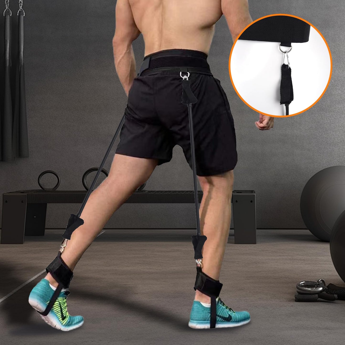 Selacca Vertical Jump Trainer, Jump Trainer Leg Strength Resistance Bands, Jumping Trainer for Basketball Triple Jump Football Volleyball Training Provide