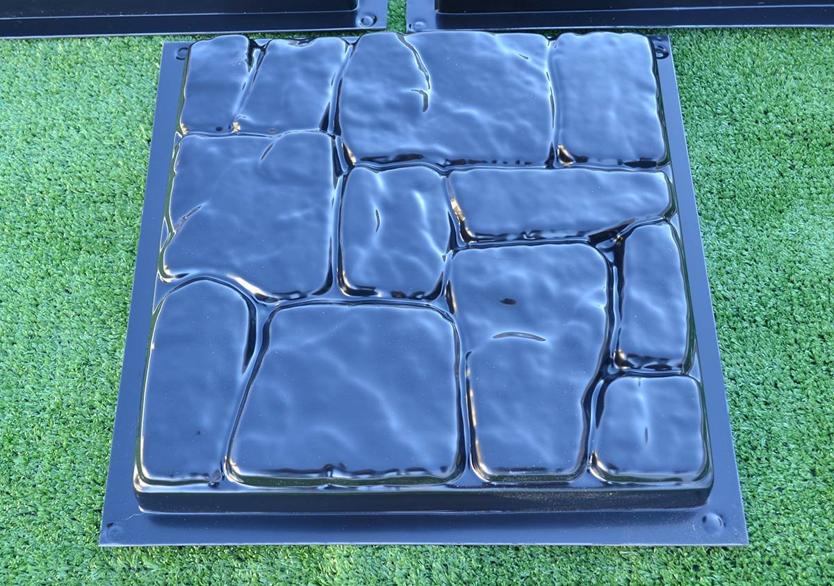 SvitMolds Concrete Mold DIY Flagstone Durable Mold Pavers Stone Patio Casting Concrete Garden Path Pavers for Garden Walkway, Concrete Walkway Molds Cobblestone Set 5 pcs S25