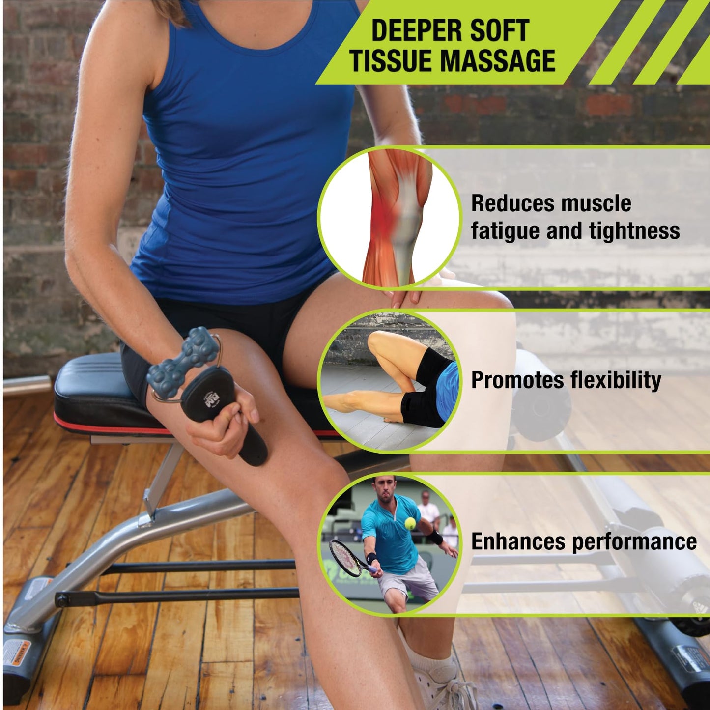 Pro-Tec Athletics RM Extreme Mini Roller, Portable Roller, Deep Tissue Massage, Muscle Relief, Hamstring, Quadriceps, Calf, Multi-Directional, Enhance Performance, Easy to Use