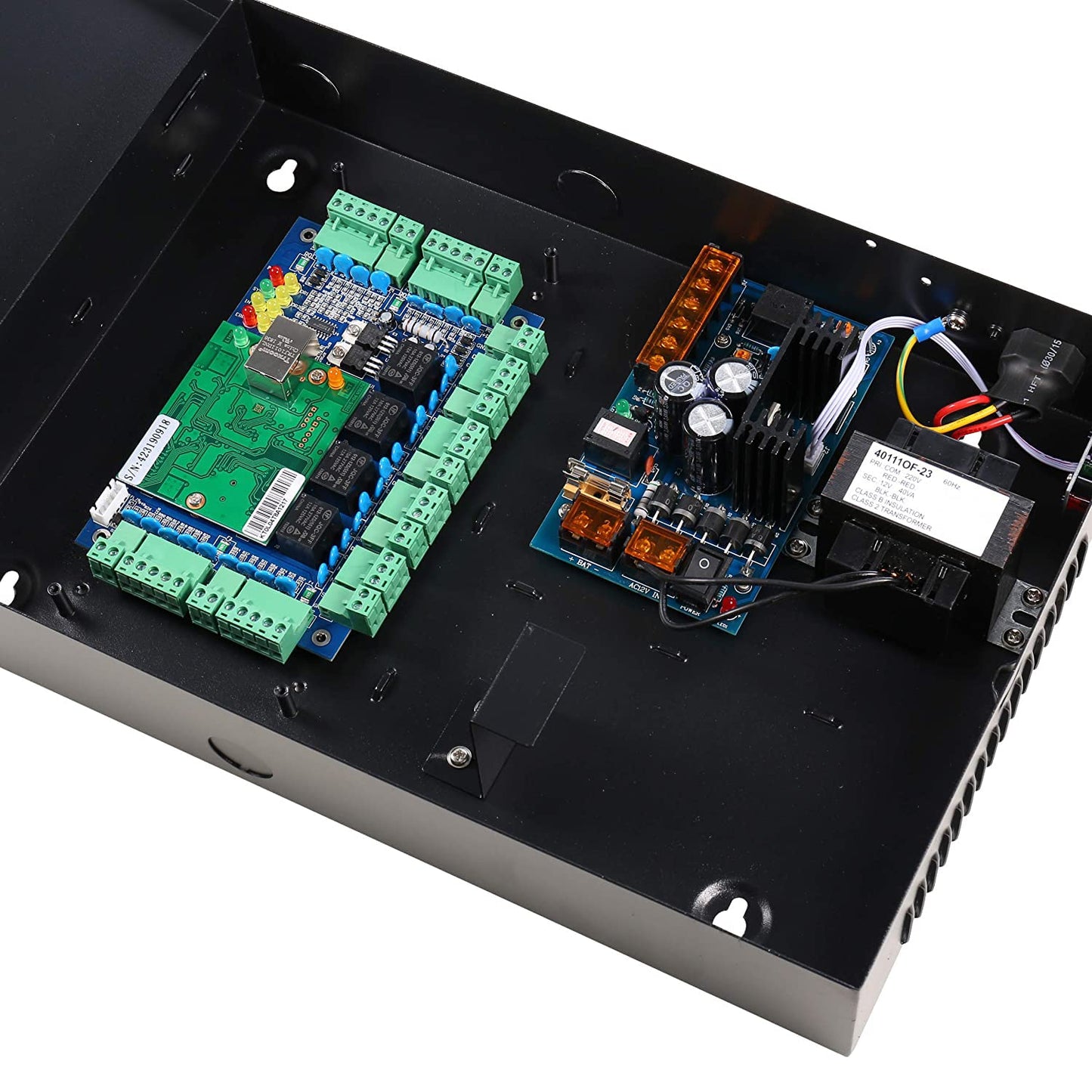 UHPPOTE Commercial Grade Four Door Security Access Control Panel Including Power Supply with Backup Battery Link