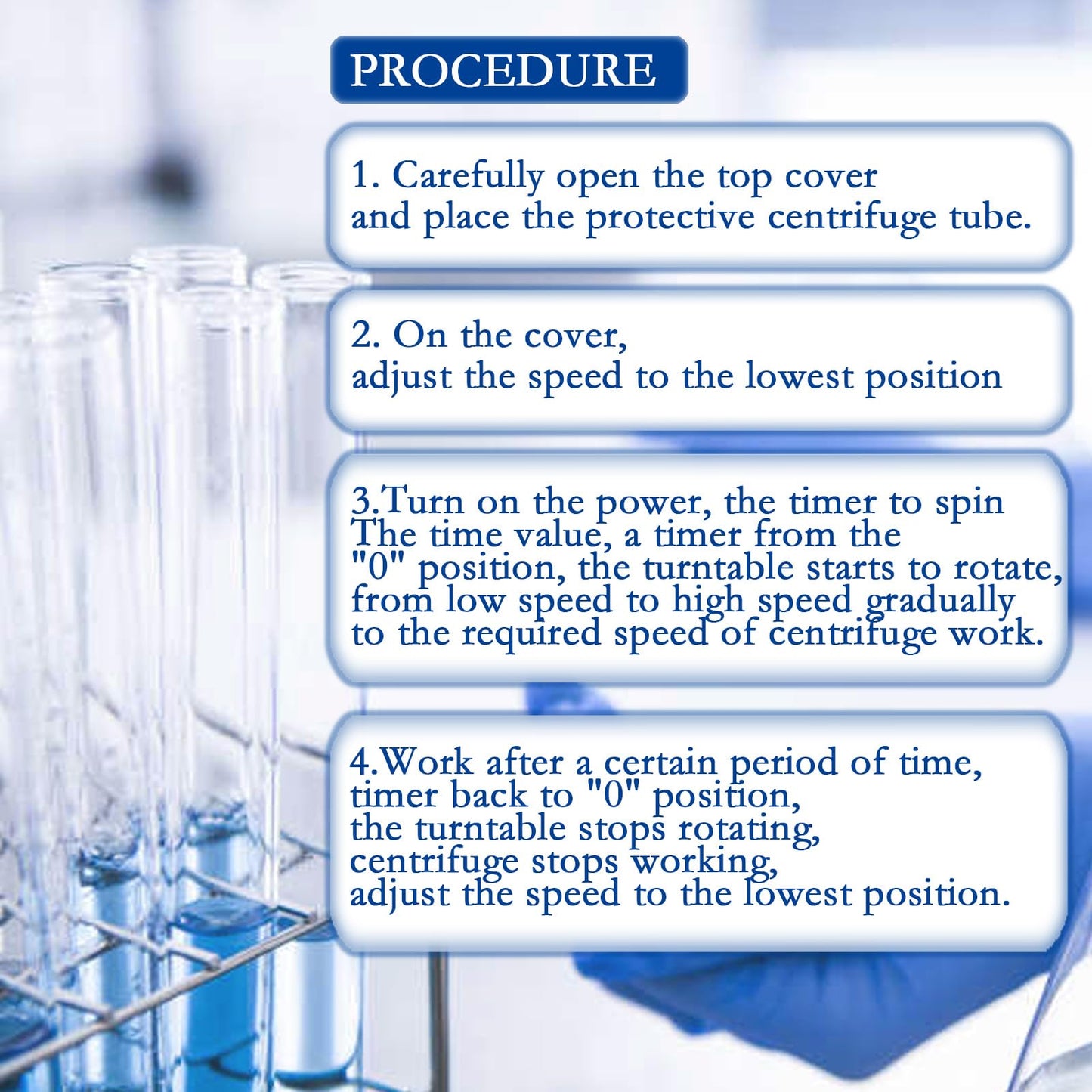 Maisutseb 50ml*6 Electric Benchtop Centrifuge 4000 RPM Lab Centrifuge Machine 110V 60HZ PRP Desktop Centrifuge Stepless Control with Blue Cover Plate Centrifugadora de Plasma