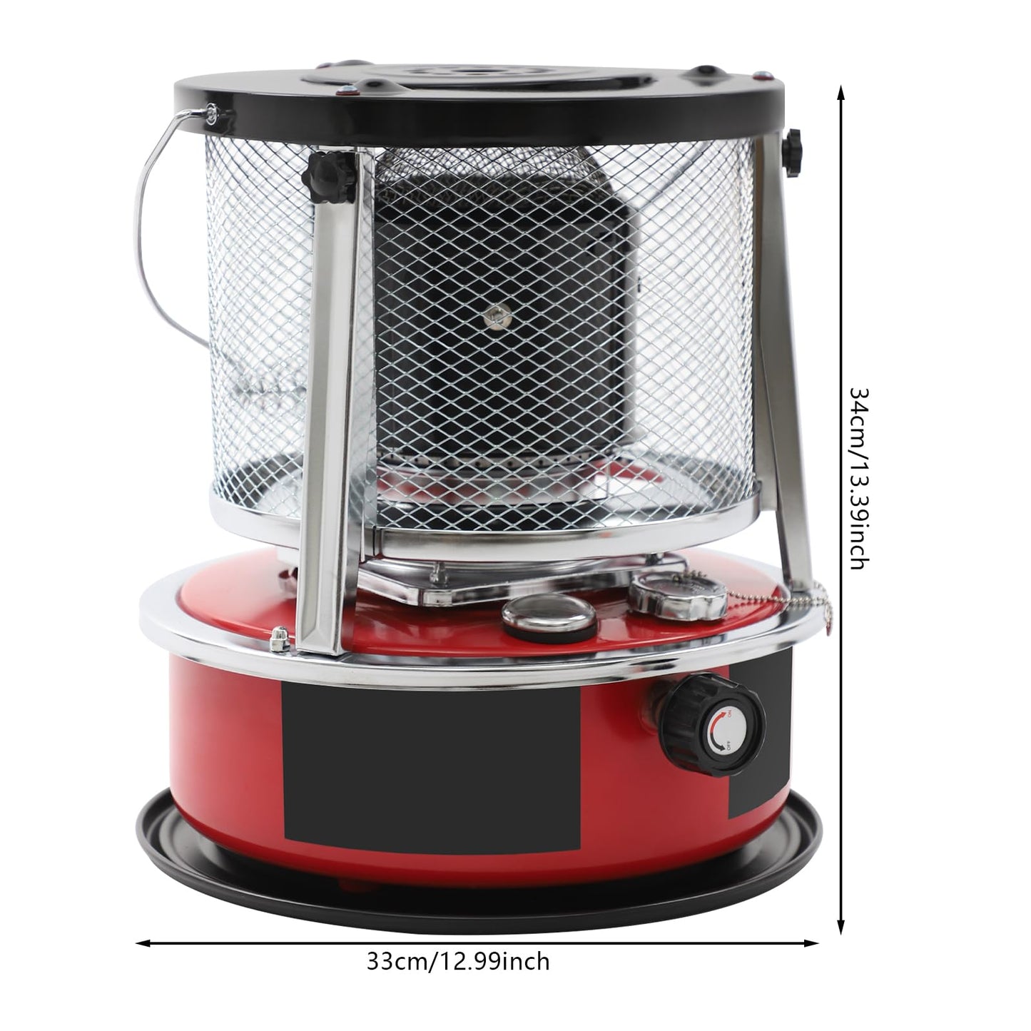 Portable Kerosene Heater 8000 BTU, Indoor Outdoor Space Heater with Adjustable Height 13-18 Inches, 1.37 Gallon Fuel Capacity for Garage Camping Emergency Heating