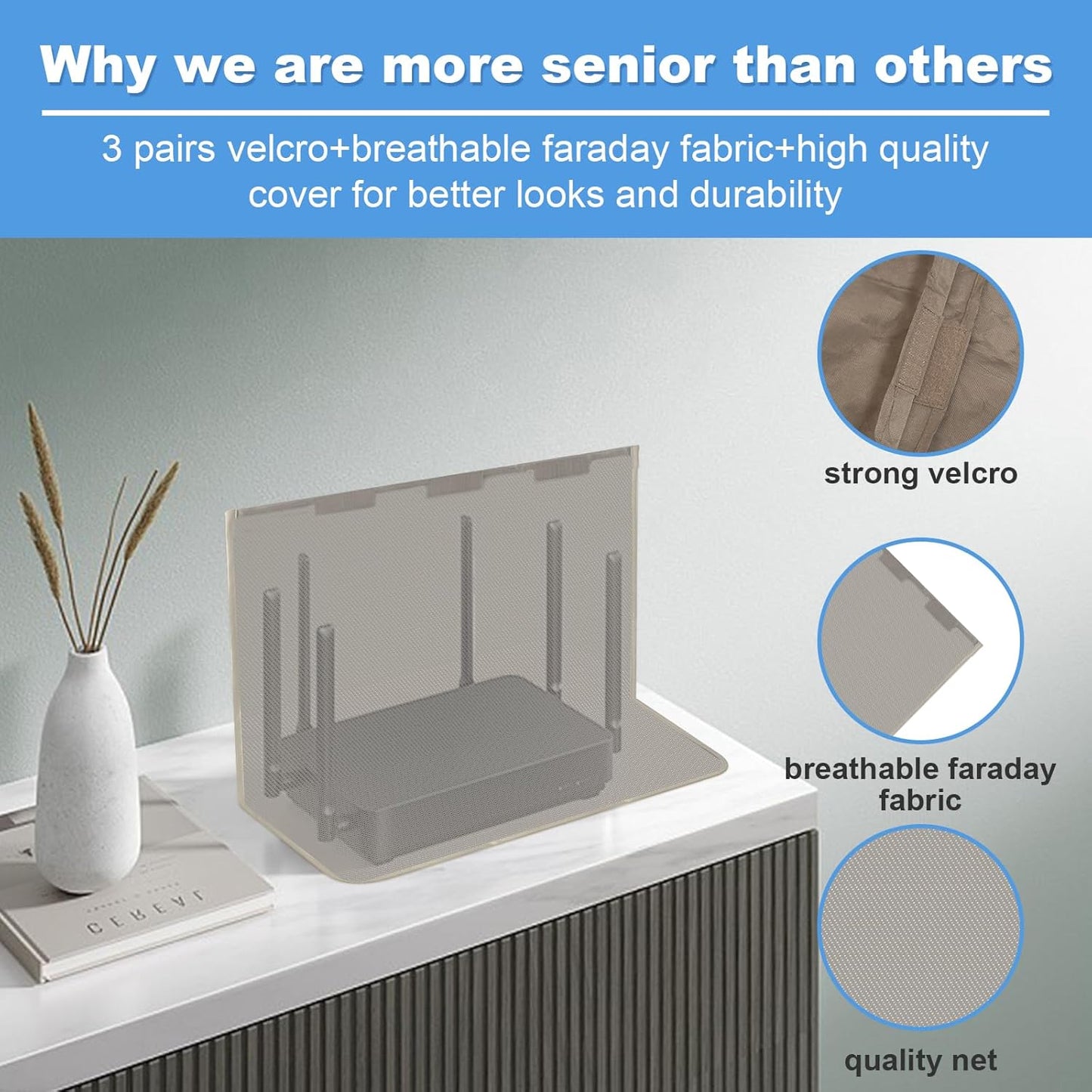 LOYDBDT 14"x15.5" WiFi Router Cover, Protection Shielding Cover, WiFi Router Guard for Home