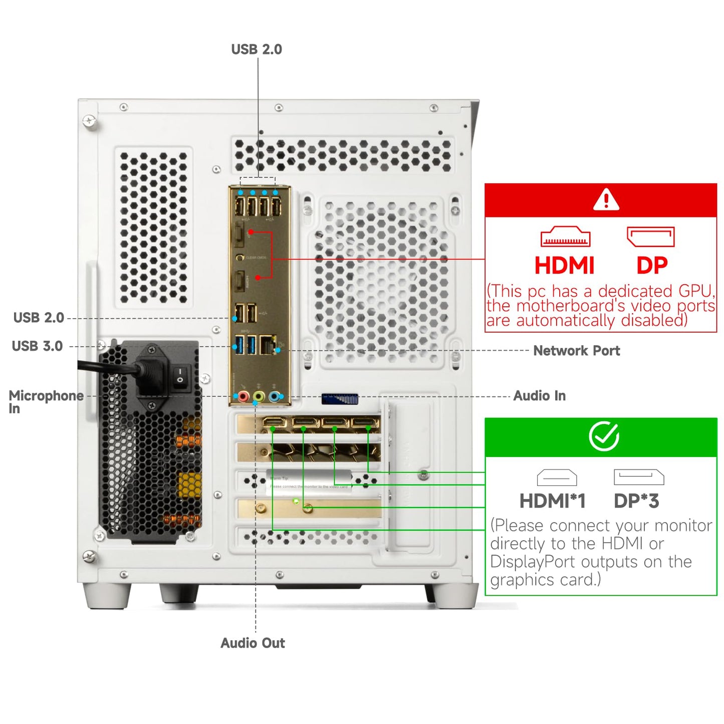 LXZ Gaming PC Core i7-14700F PC Computer, RTX 5060 8G, 16G DDR5 RAM, 1TB NVME 3.0 SSD, Prebuilt Gaming Desktop, VR Ready Tower Computer for Home and Office (White)