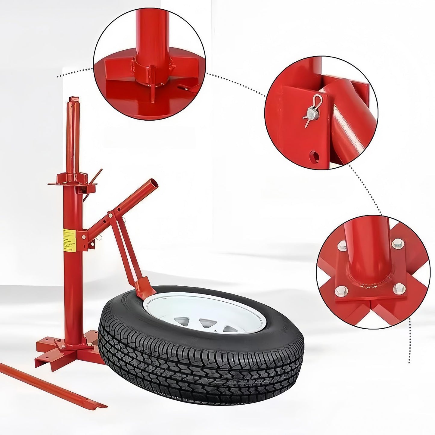 Manual Tire Changer 4"-21", Portable Hand Bead Breaker and Tire Mounting Tool, Heavy-Duty Steel Tire Changing Machine for Car Truck Motorcycle Trailer, Home Garage and Small Auto Shop
