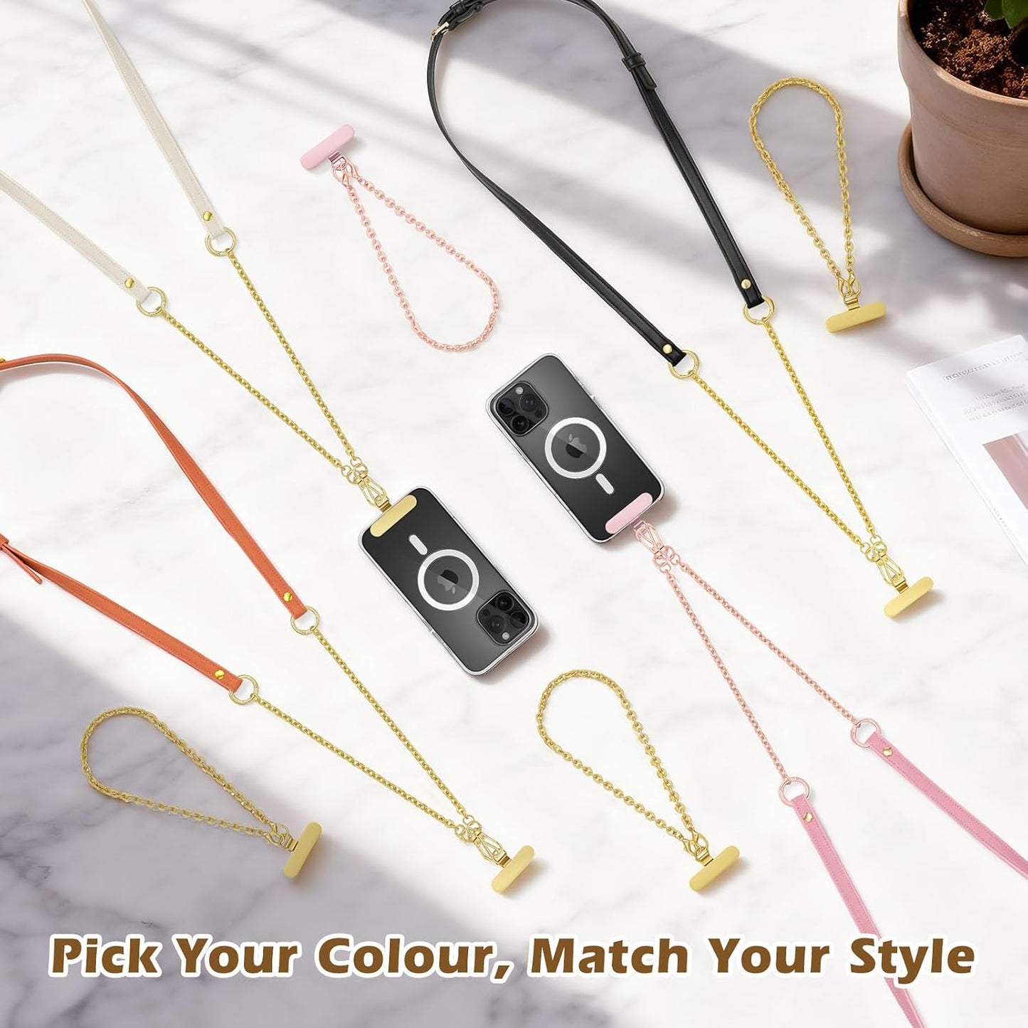 2Metal 17, MoKo Universal Phone Crossbody Lanyard Phone Chain, Anti-Theft Adjustable Cellphone Cross Body Neck Strap