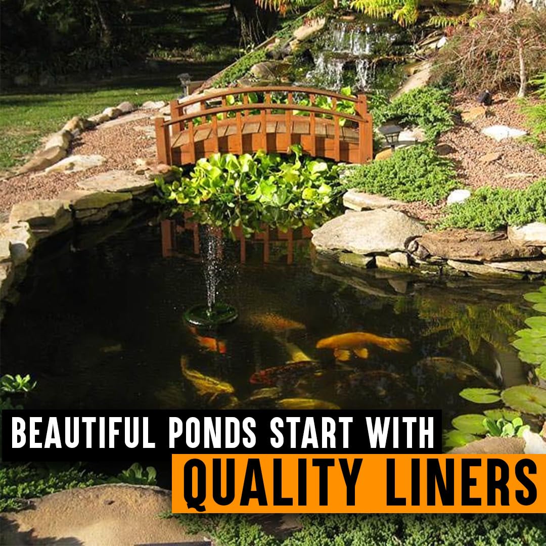 Lifeguard 15 ft. x 15 ft. EPDM Pond Liner – 45-Mil Rubber Liner for Outdoor Ponds, Waterfalls, Aquaponics, Retention Basins – Durable & Fish Safe