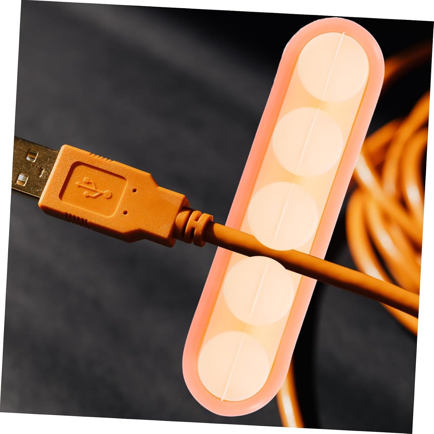 DOITOOL 2pcs Pea Shape Cable Organizers Versatile USB Cable Holders for Desk Car Nightstand Creative Design for Data