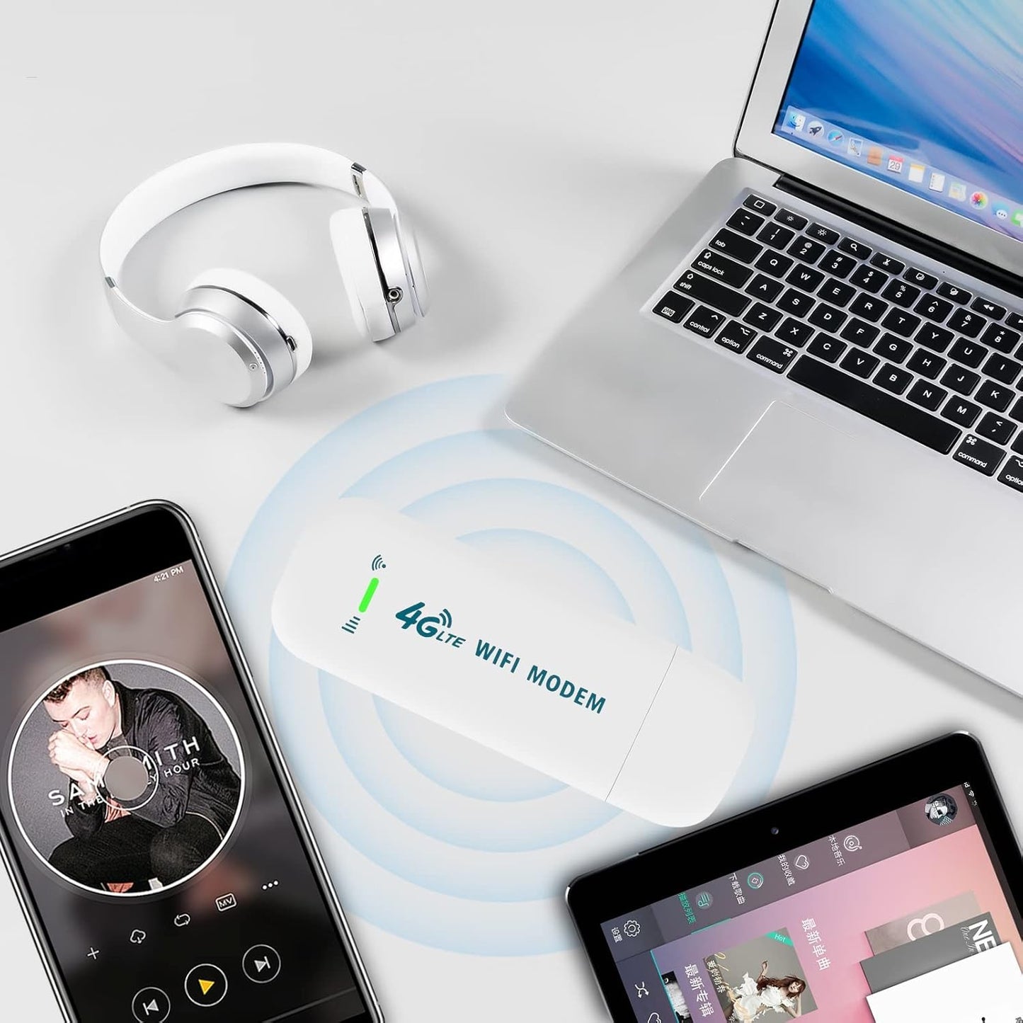 VSVABEFV 150Mbps 4G Portable Sim Hotspot WiFi Dongle Unlocked Mobile Wireless Network Hotspot Device LTE Modem Router