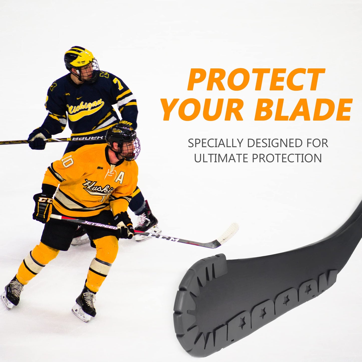 UPTTHOW 5Pack Ice Hockey Stick Protector Blade Wrap Guard Edge Cover for Off Ice Outdoor Hockey Training and Sport Practice Aid - Hockey Gifts, Accessories, Equipment, Great for Kids or Adults