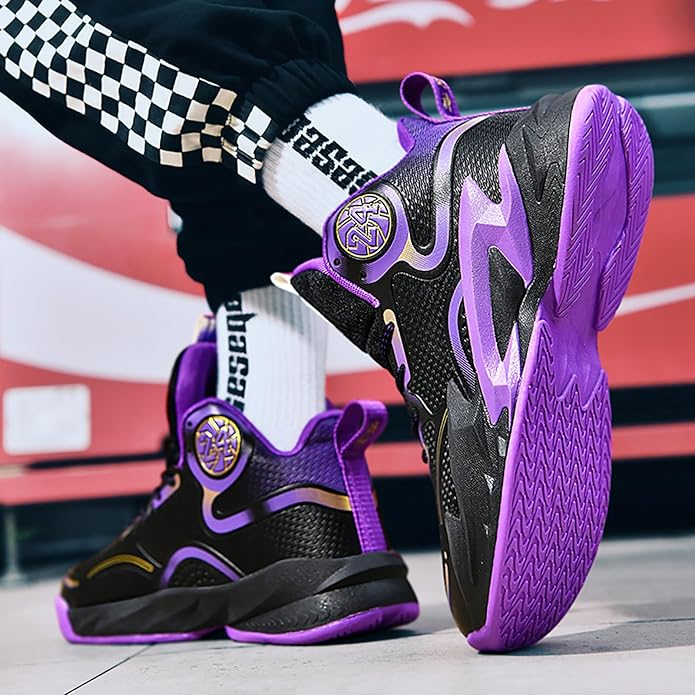 Boys Basketball Shoes Breathable Indoor Athletic Shoes Youth Outdoor Fashion Sneakers Comfortable Basketball Shoes for Girls