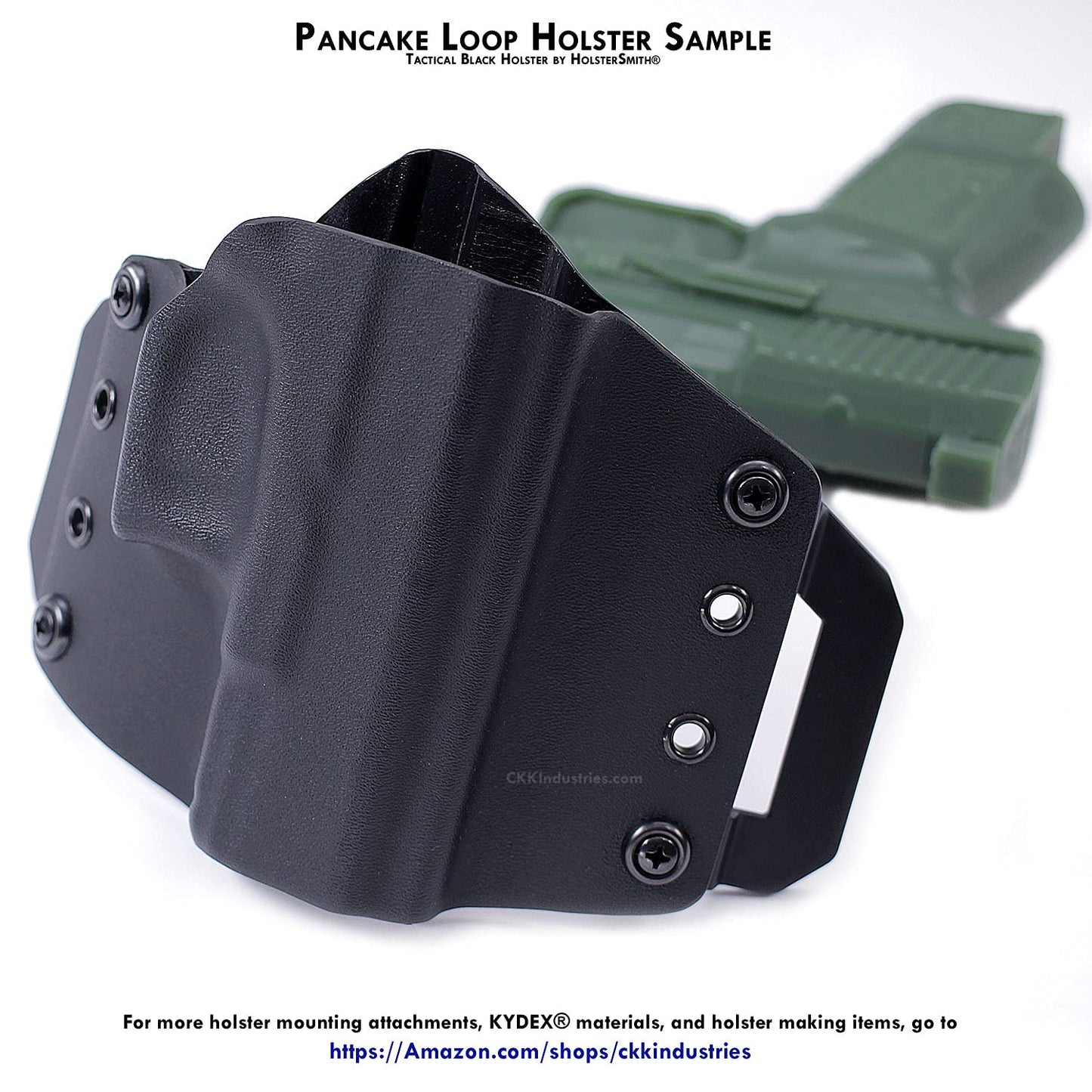 Holster Belt Loops - Pancake Design - Unbranded - (Fits 1.50 inch Belts) - (1 Pair) - for Holster Making & Hobby
