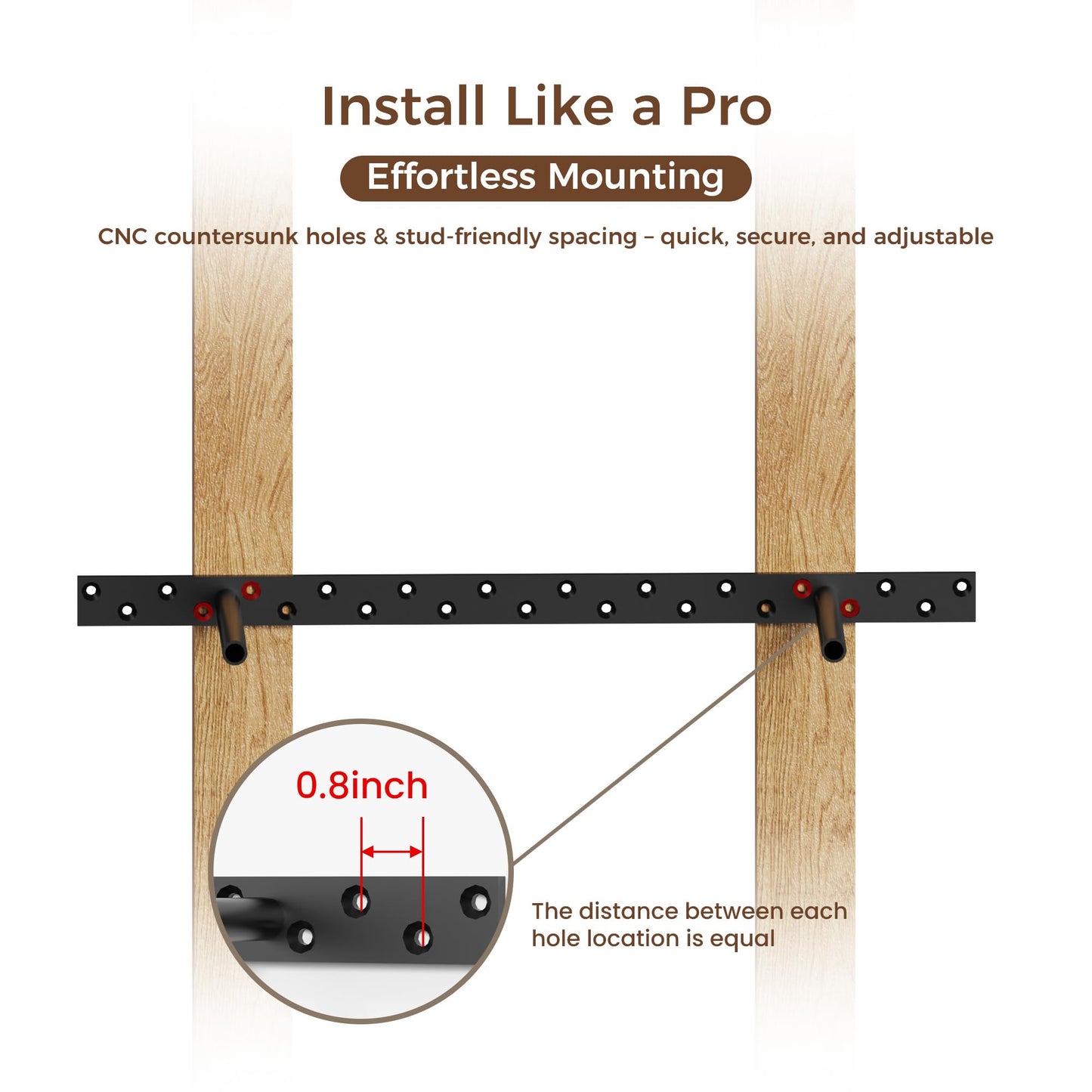 2pcs Floating Shelf Bracket Heavy Duty Floating Mantel Bracket Black Metal Decorative Floating Shelf Hardware Hidden Shelving Mounting Brackets (22″X6″X1″)