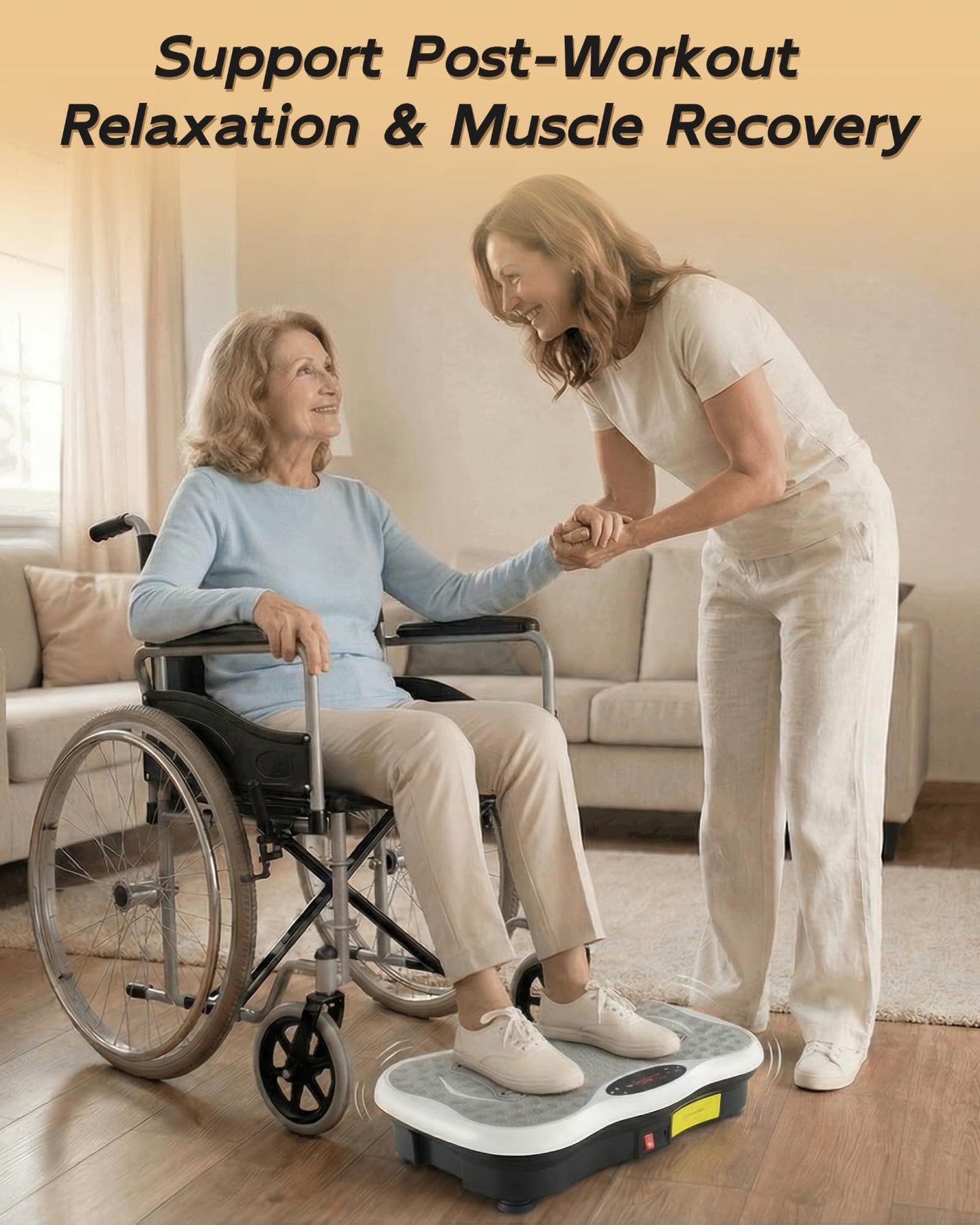 Vibration Plate Exercise Machine for Lymphatic Drainage, 180 Speeds Vibrating Fitness Platform for Full Body Workout and Weight Loss, 300 Lbs Capacity with Resistance Bands and Bluetooth for Women Men