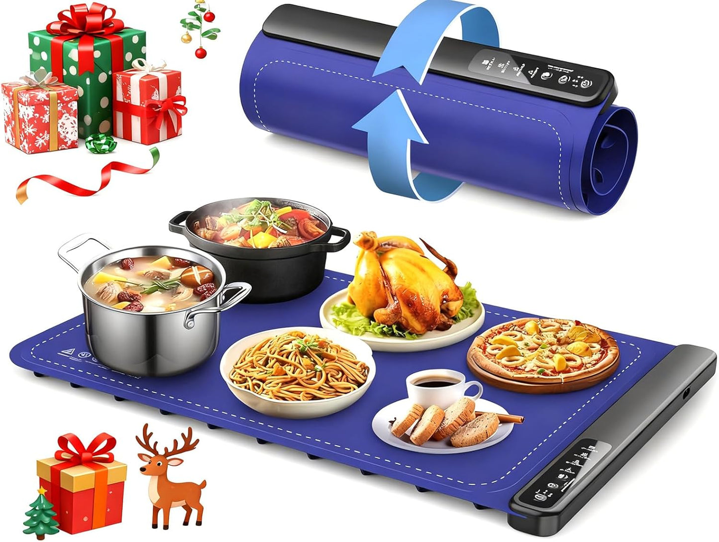 Skiennix Food Warming Mat - 4 Temperature Levels | Fast 8-Second Heating Tech | Perfect for Parties & Buffets
