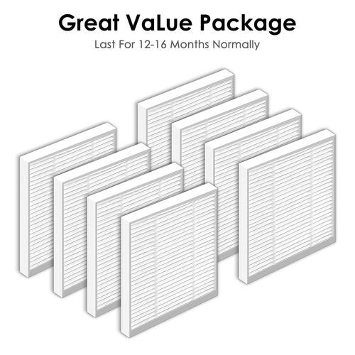 (8 Pack) Roomba 104, Q0520 Q011 Q0120 HEPA Filters for iRobot Roomba Vac, Vacuum 2 Essential Robot, Robot Vacuum and Mop, Y0140 Y0112 Y0110 Q0120, Roomba 105 Combo, Replacement Upright Vacuum Filters