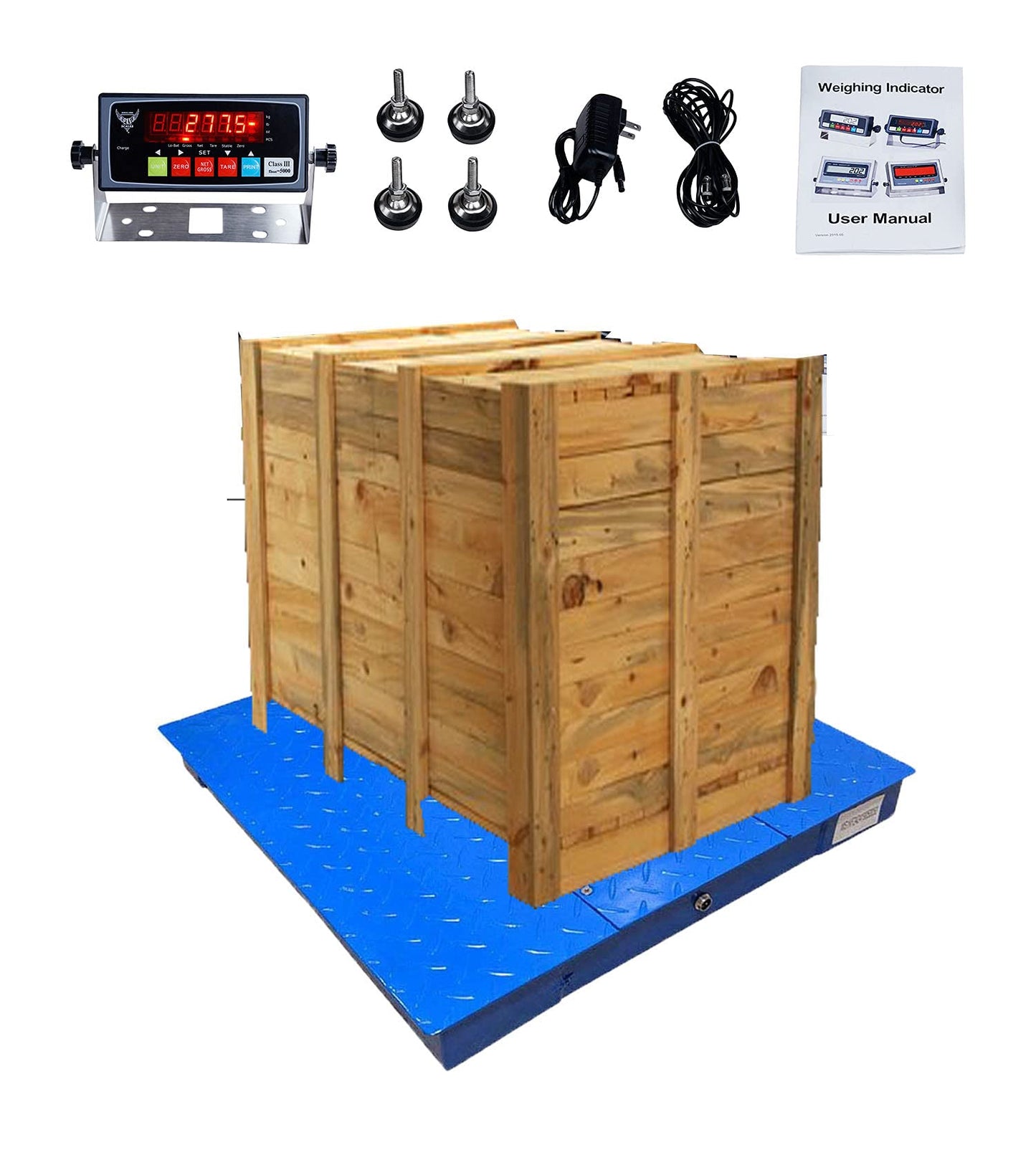 Industrial Floor Scale, 60" x 60", 10000LB/1LB, PEC Focus on Industry for 60 Years
