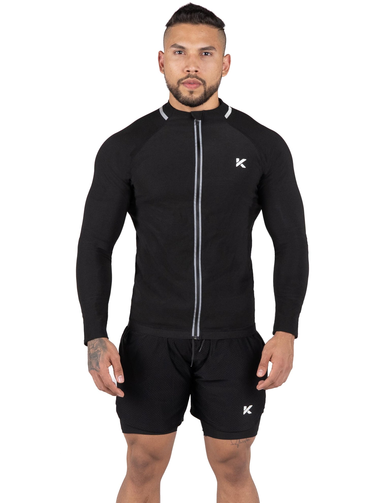 Kewlioo Pro Men's Heat Trapping Sauna Jacket - Zip Up Sauna Suit For Men, Sauna Long Sleeve Sweat Shirt for Gym, Workouts