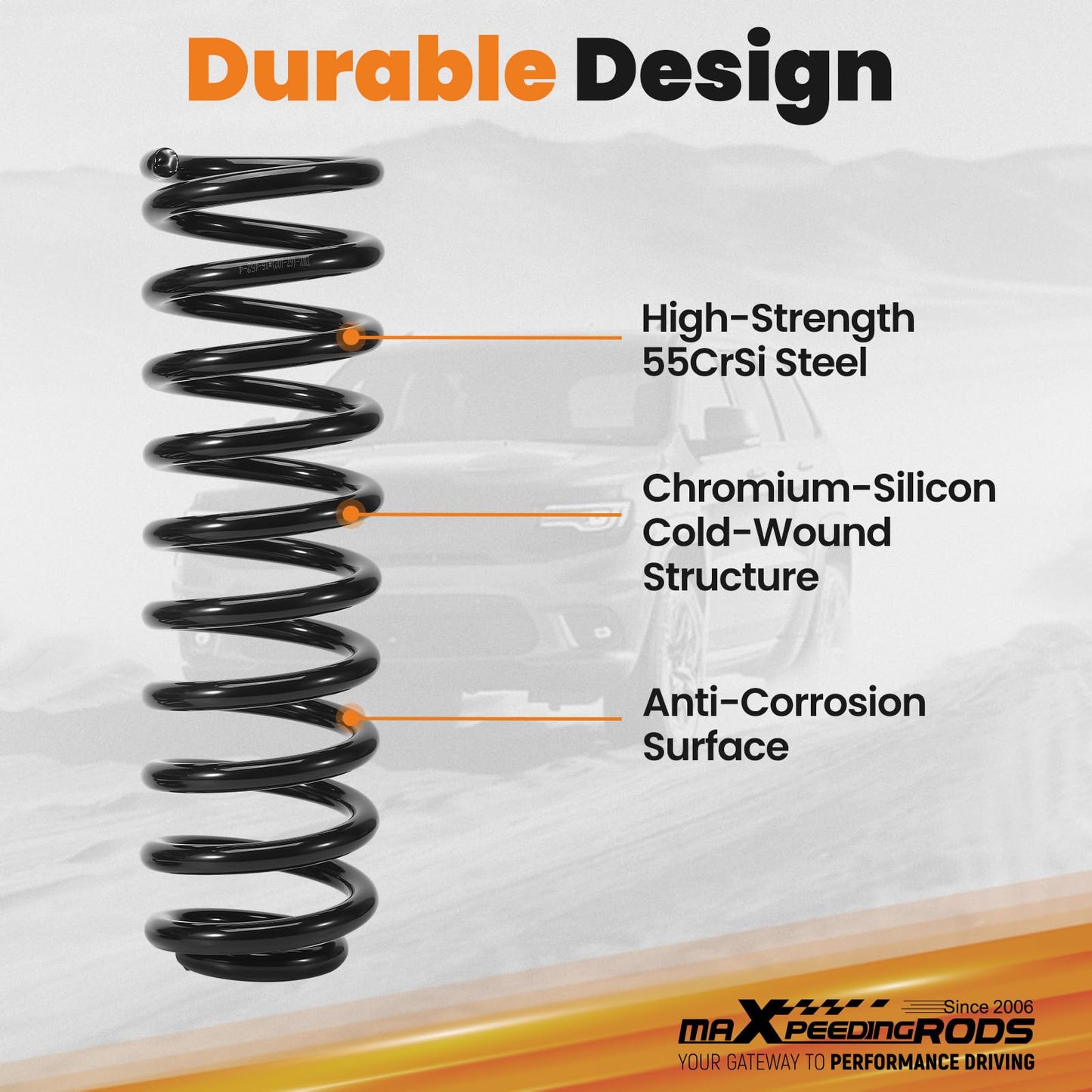 maXpeedingrods 3" Front Coil Lift Springs for Jeep Cherokee XJ Comanchee MJ 1984-2001