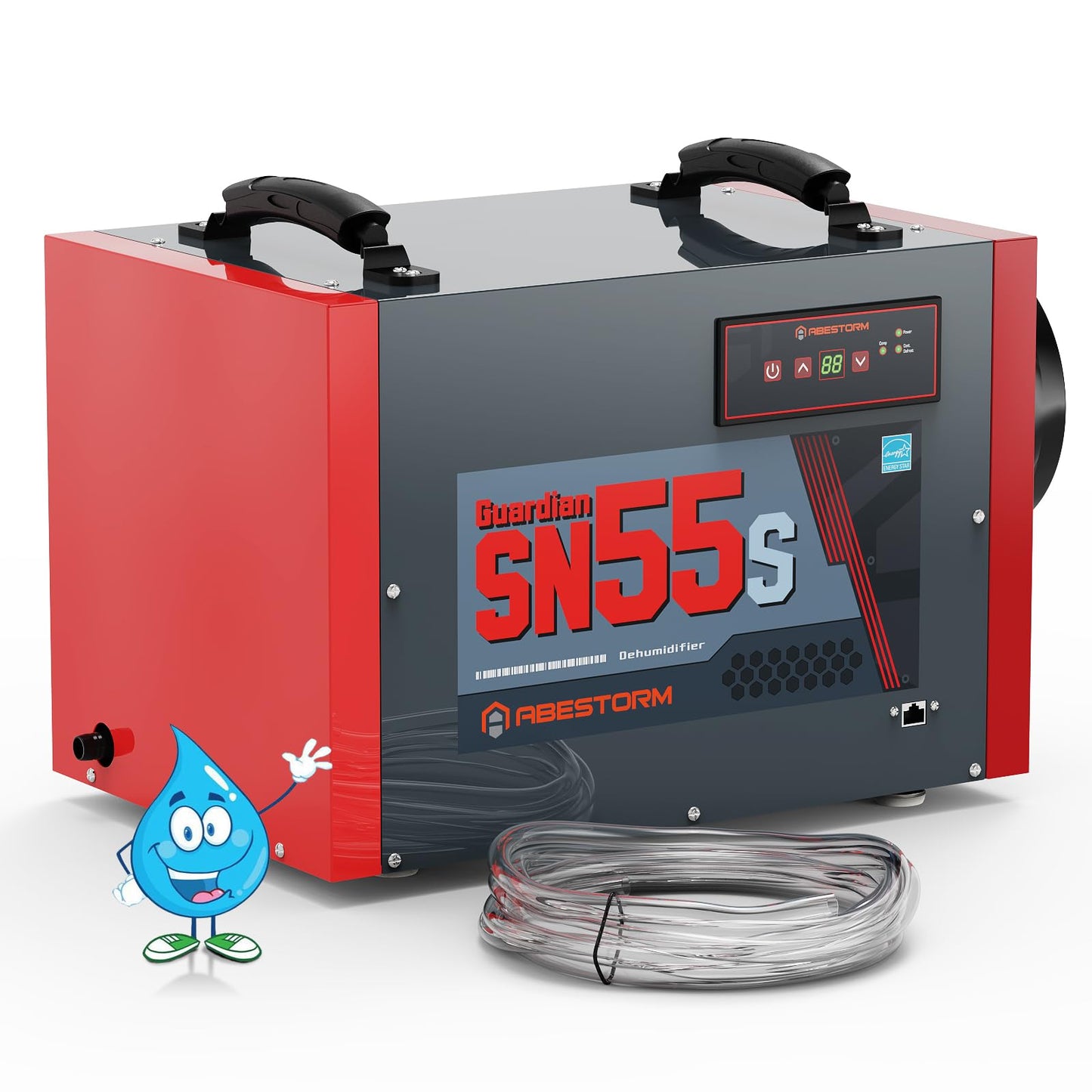 Abestorm Crawl Space Dehumidifier, 120 Pint Commercial Dehumidifiers for Basement, Industrial Dehumidifier with Drain Hose, Portable Dehumidifier Crawlspace, Auto Defrosting, 5 Years Limited Warranty