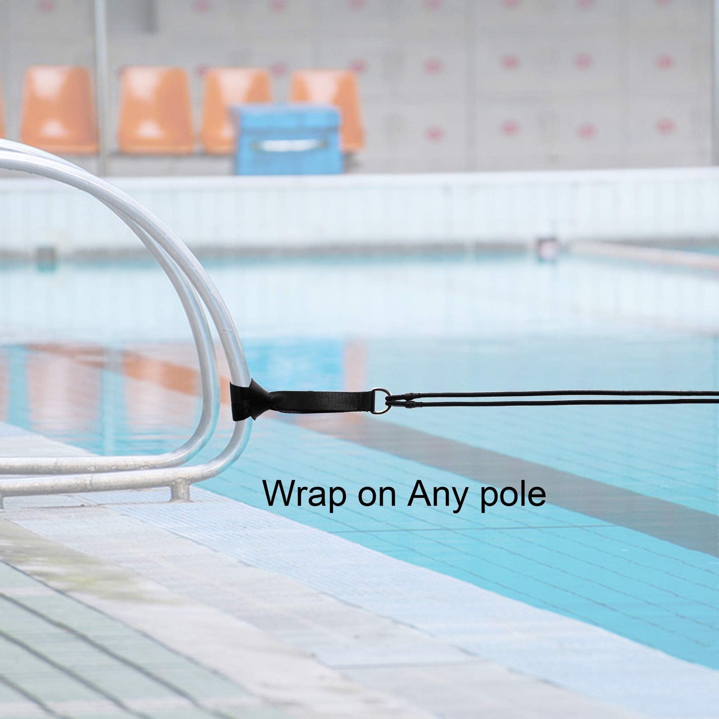 YYST 2.0M Pool Swim Training Leash Swim Training Belt Swim Resistance Tether