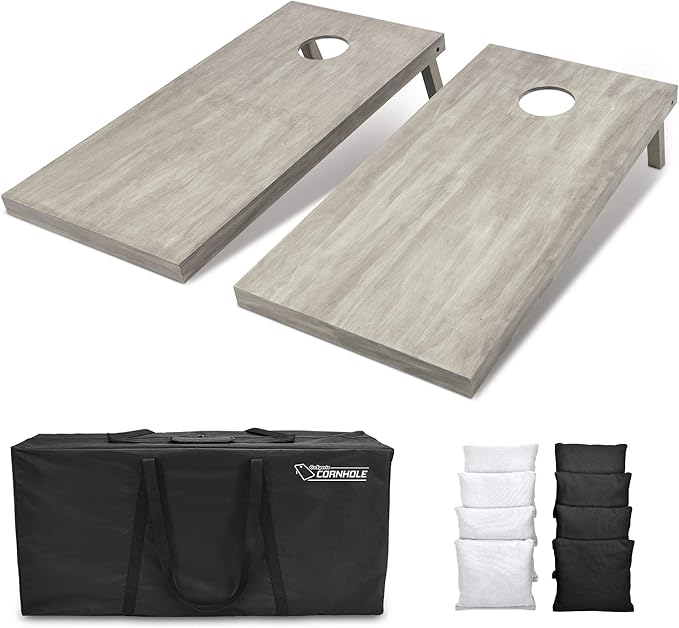 GoSports 4 ft x 2 ft Regulation Size Wooden Cornhole Boards Set - Includes Carrying Case and Bean Bags (Choose Your Colors) Over 100 Color Combinations