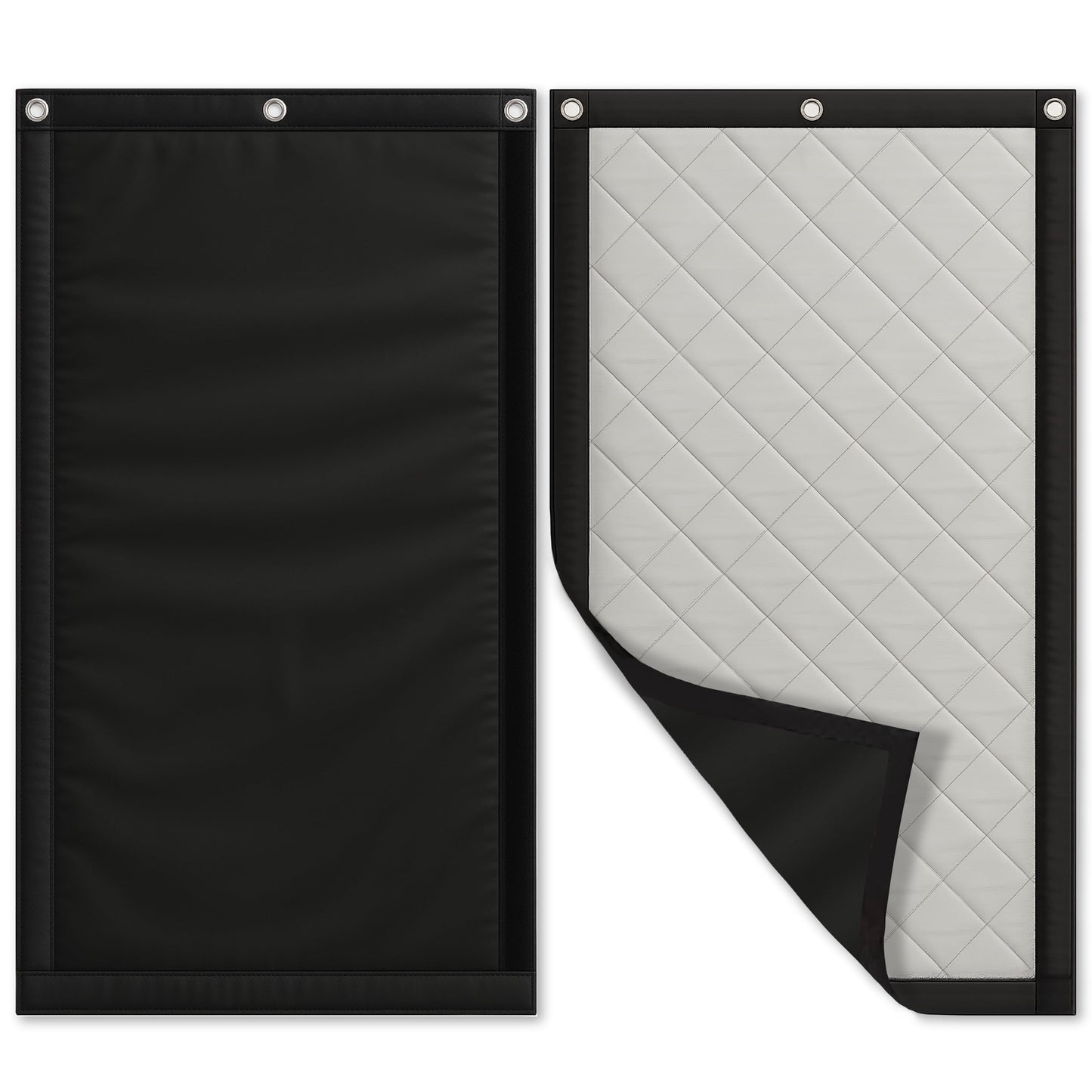 Soundproof Curtain 70" x 40" – Heavy Duty Sound Blocking & Sound Dampening Curtain with Grommets & Hooks, Multi-Layer Acoustic Curtain for Noise Reduction & Light Blocking, Black, Single Panel
