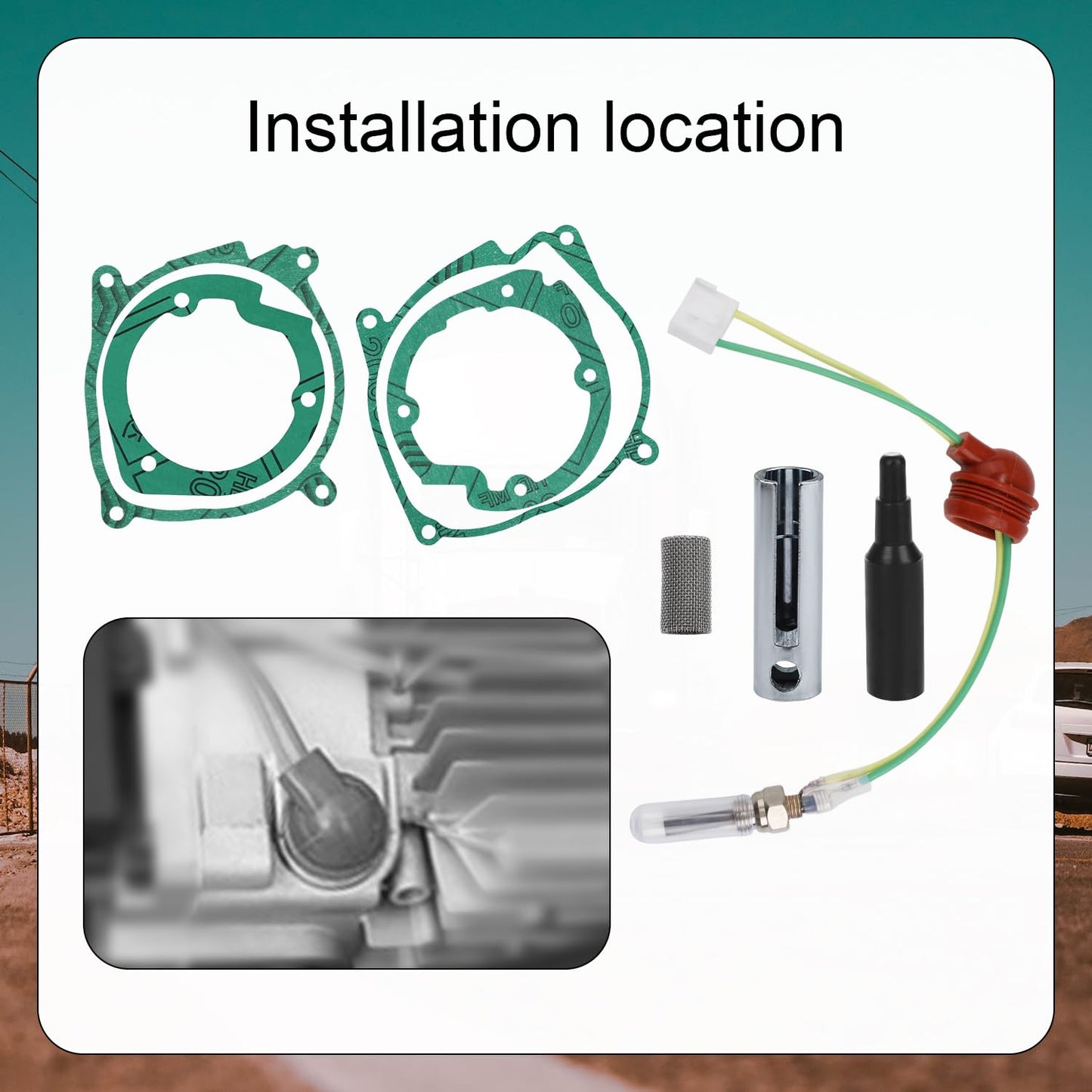 Glow Plug Repair Kit, 8pcs Diesel Parking Heaters 12V 2KW 5KW 8KW Glow Plug Ceramic Glow Plug Heater Repair Parts Glow Ignition Plug Kit Heater Accessories for Car Truck Boat