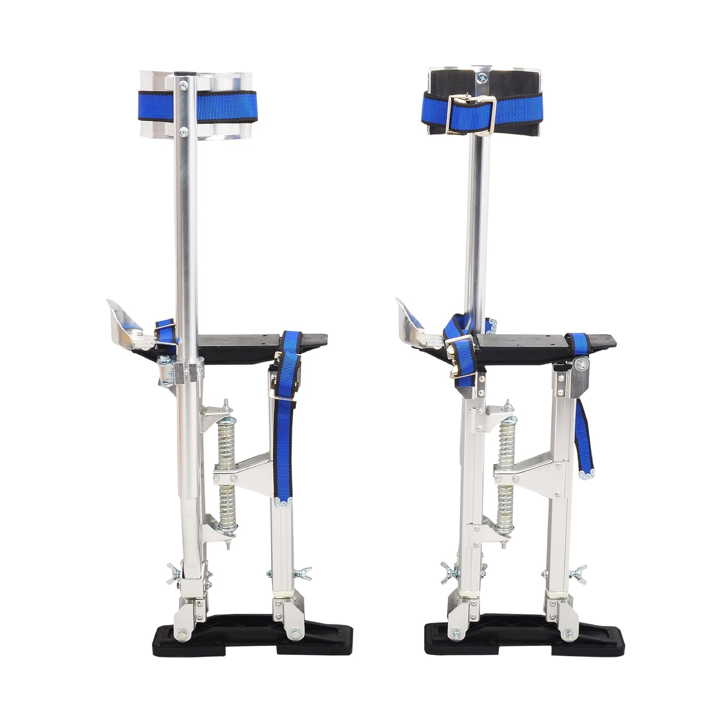 GESEXI Drywall Stilts 15”-23” Adjustable Lightweight Aluminum Tool Stilt with Knee Pads Protection for Painting Painter Taping,Silver