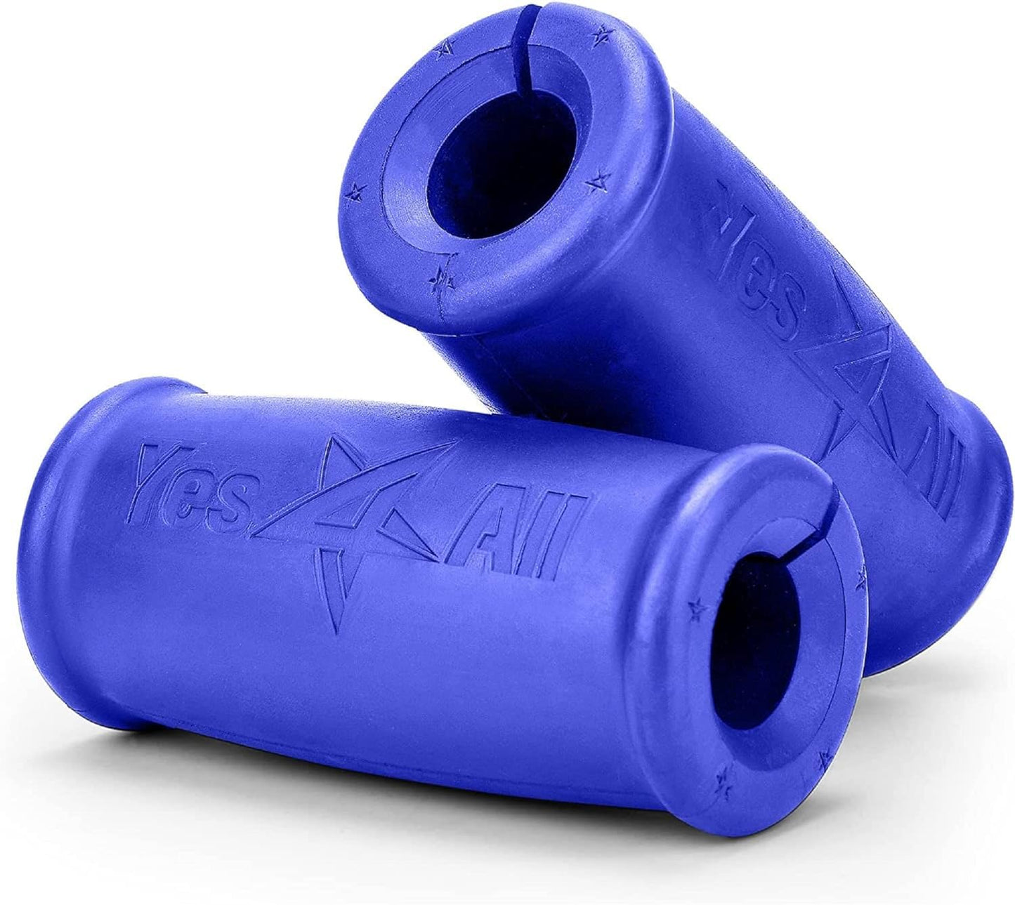 Yes4All Thick Bar Grips / Thick Grips for Barbell, Weight Lifting, Body Building Training – Thick Bar Adapter / Barbell Grips (Blue, Set of 2)