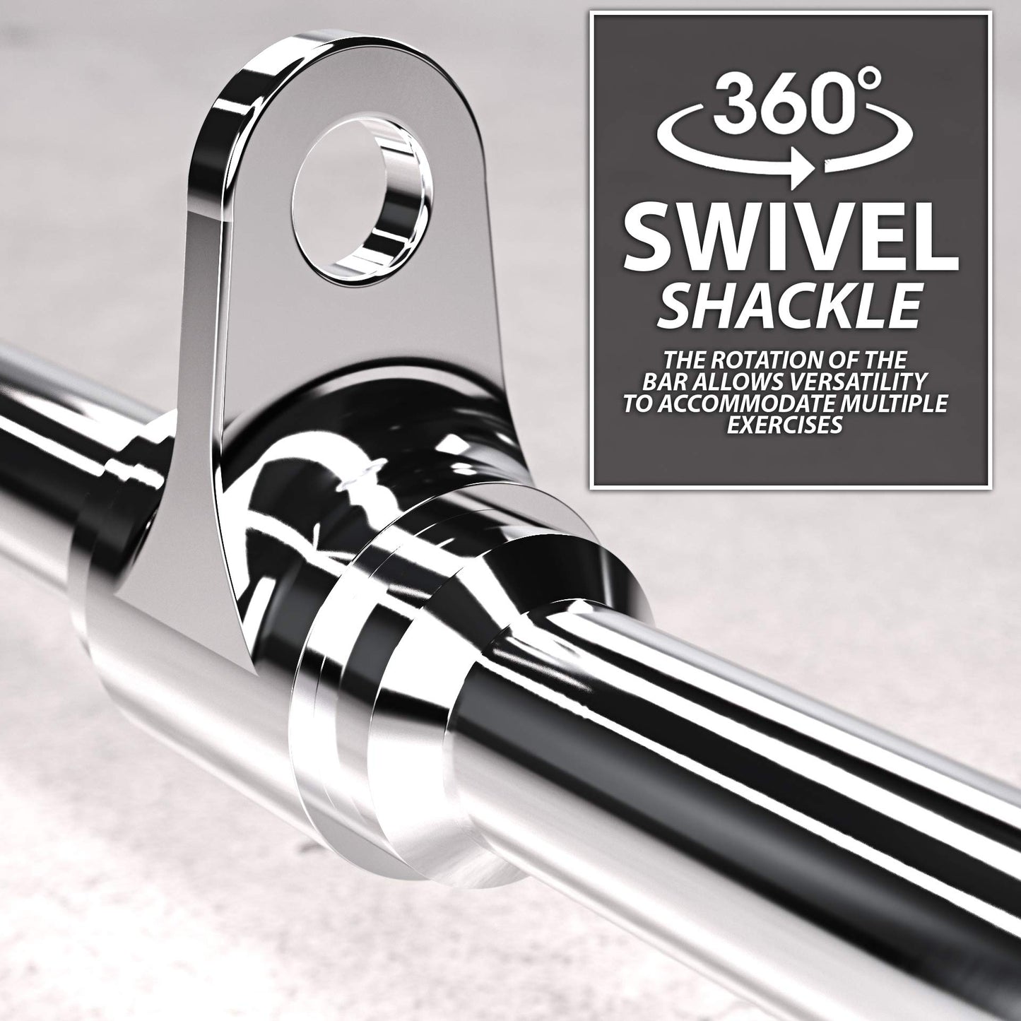 Synergee Lat Bar Cable Attachment 48". Universal Attachment for Cable Machines. Pull Down/Press Down Bar Accessory. Wide & Narrow Grip for Strong Back.