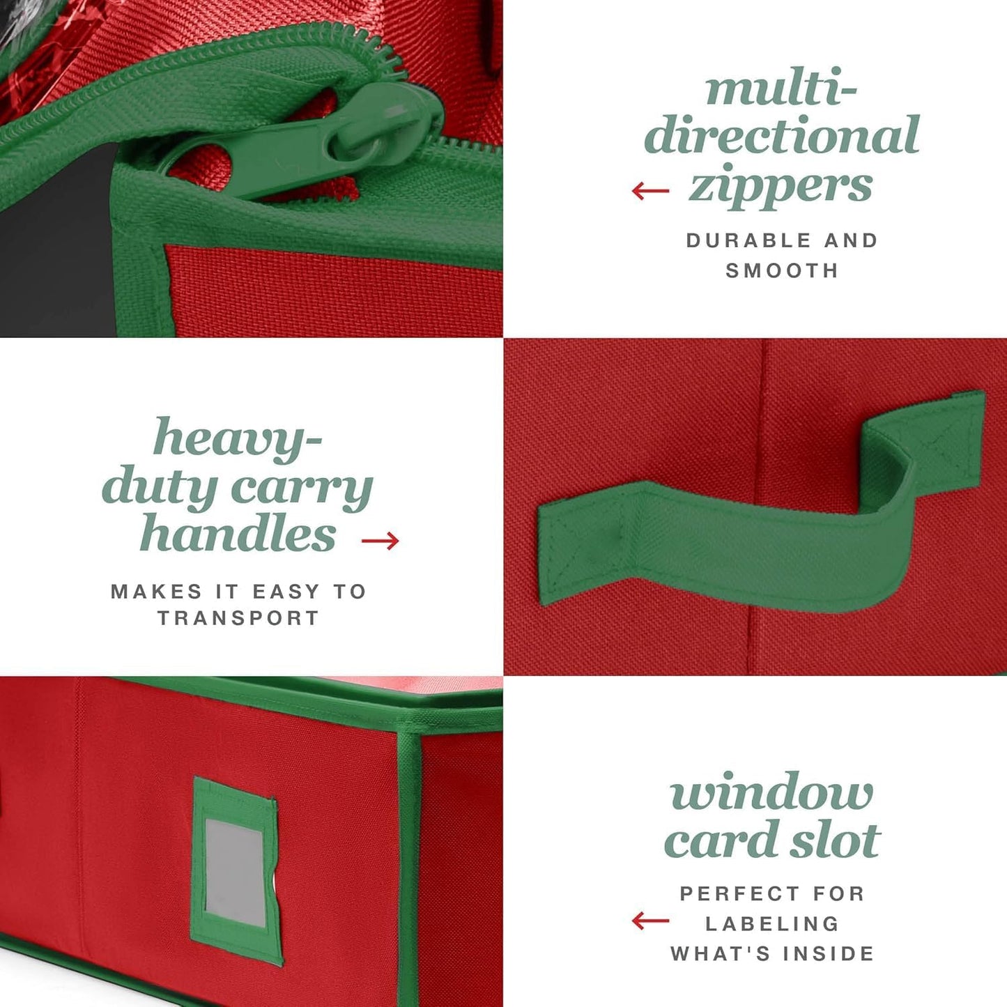 Premium Wrapping Paper Organizer - Heavy-Duty Gift Wrap Holder with Extra Pockets | Fits Up to 27 Rolls (Red)
