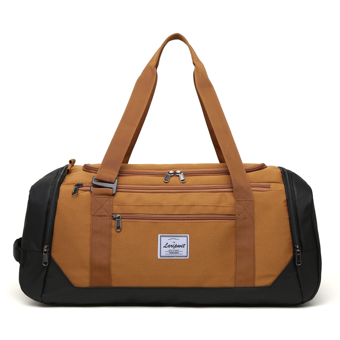 Laripwit Travel Duffle Bag for men 40L Medium Sports Gym Bag with Wet Pocket & Shoes Compartment Weekender Overnight Backpack for Traveling Duffel Bag Backpack for Women, Khaki