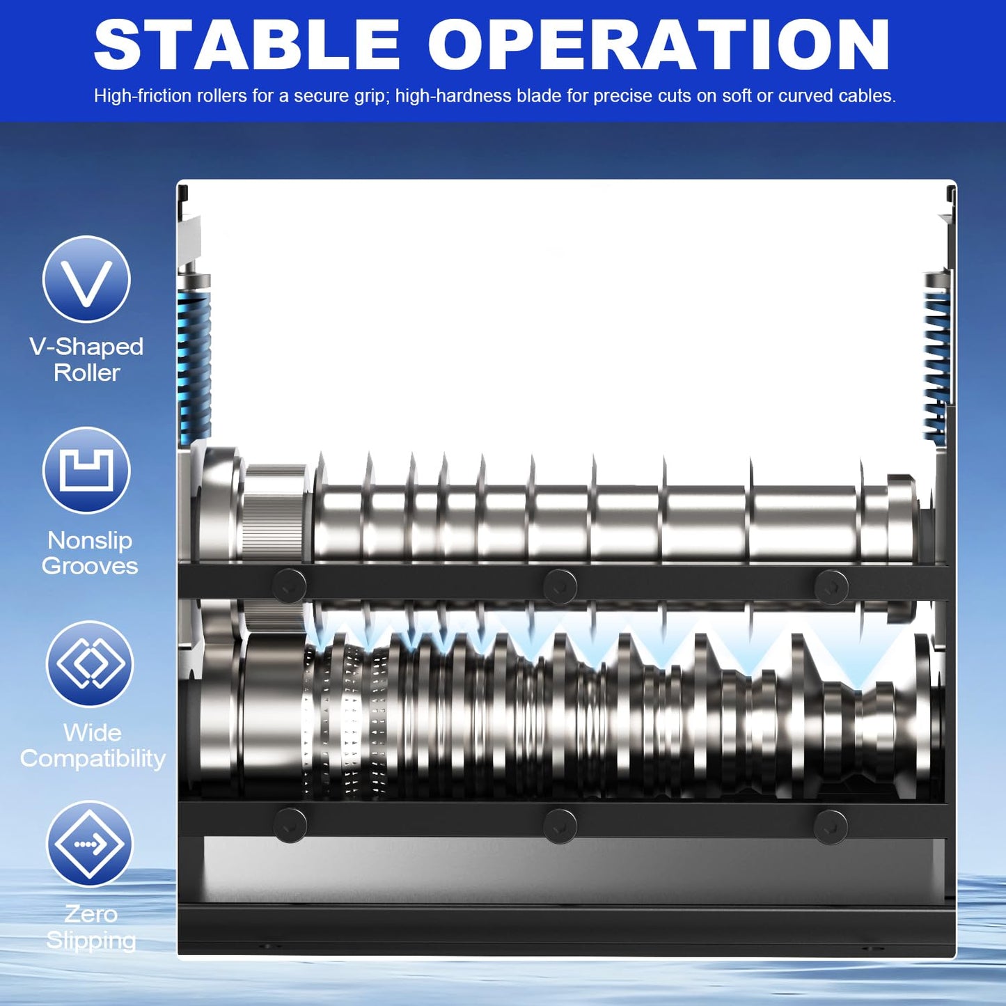 Automatic Wire Stripper Machine, Copper Wire Stripping Machine, Wire Strippers Electrical for 0.06"-1.6" Copper Wire, 700W High-Speed Electric Wire Stripper, 11 Channels 10 Blades Strip Machinery