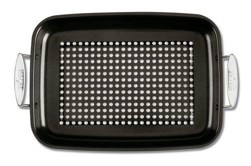 All-Clad Outdoor Nonstick Roaster Set 15x11 Inch Oven Grill Safe 500F Roaster Pan, Pots and Pans, Cookware Black