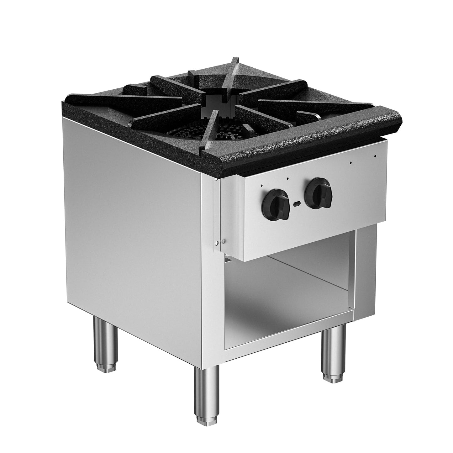Culistra Commercial High Power Gas Stove, 90,000 BTU, Propane and Natural Gas Countertop Cooking Stove Range, with Cabinet, Stainless Steel Hot Plate for Catering, Perfect for Iftar, ETL Certification