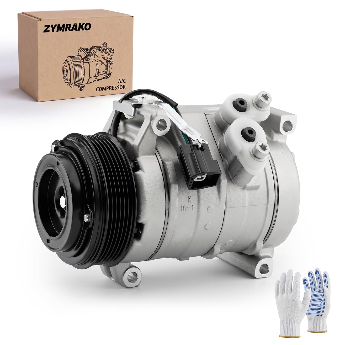 Zynrako A/C Compressor with Clutch Compatible with Buick Enclave 2008-2012, Chevy Traverse 2009-2012, GMC Acadia 2007-2012, Saturn Outlook 2007-2010, Replaces CO21625C