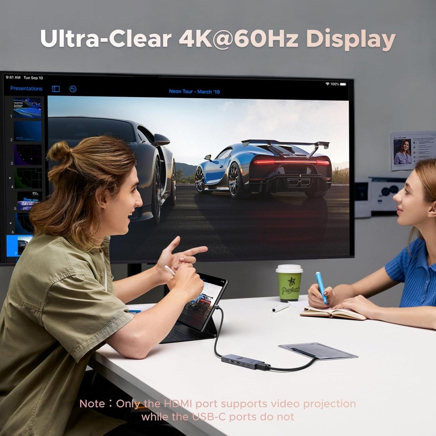UGREEN 6 1 10Gbps 4K 60Hz 100W Revodok Pro USB-C Hub in HDMI, Power Delivery for MacBook Pro/Air, iPad Pro, Thinkpad